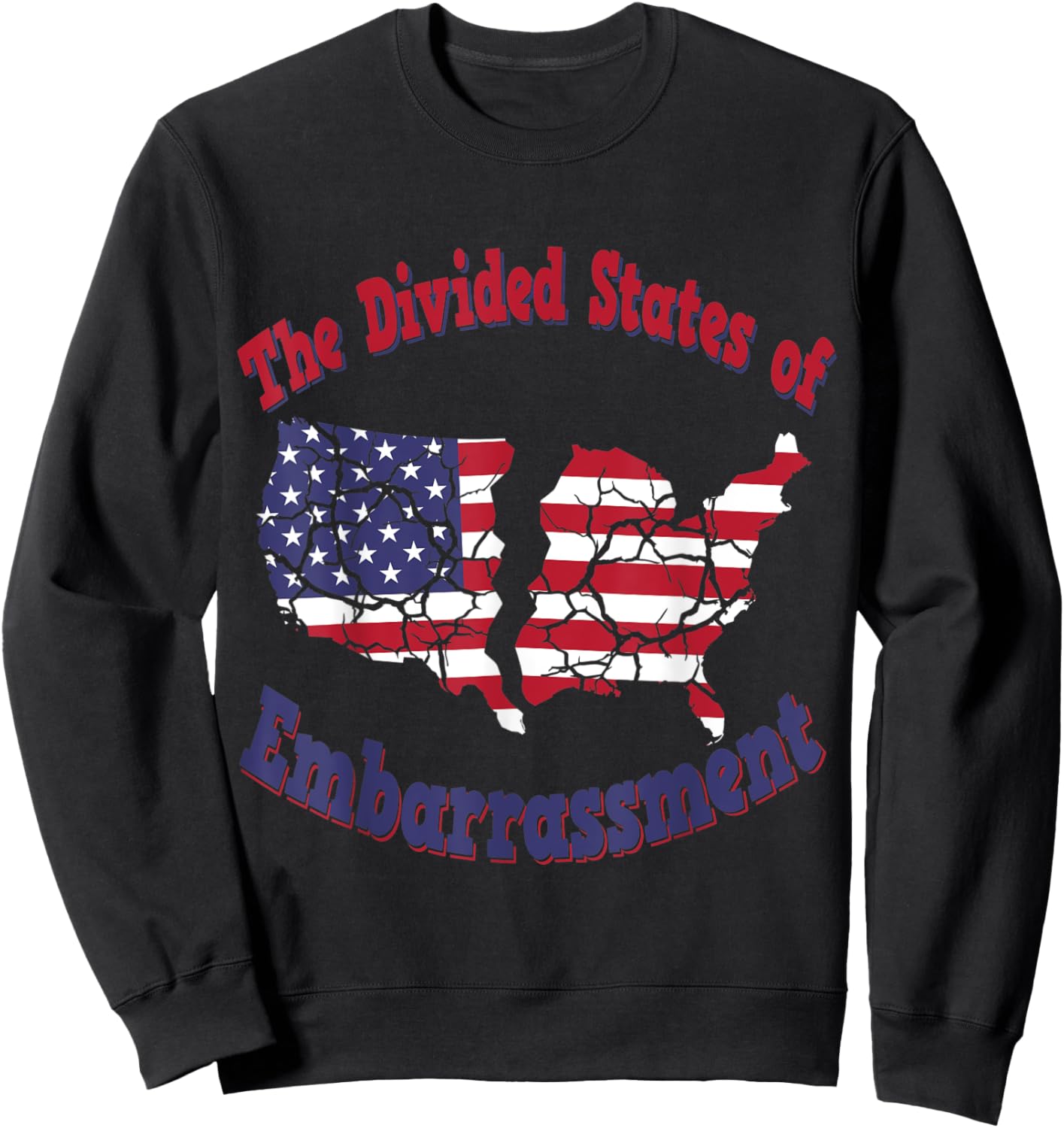 USA The Divided States of Embarrassment Funny Political Sweatshirt - Sweatshirt | Black