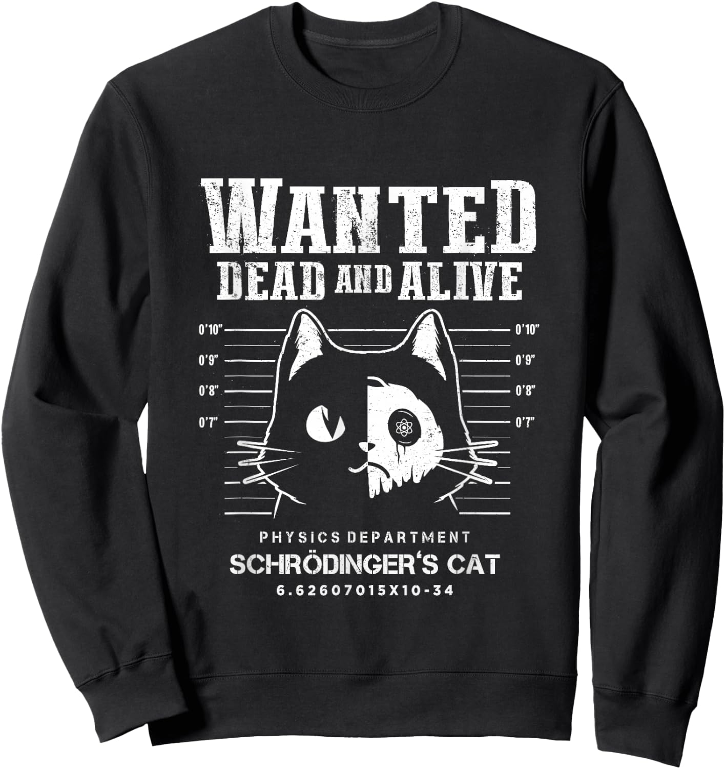 Schrödinger's Cat Wanted Dead And Alive Physics Physicist Sweatshirt - Sweatshirt | Black