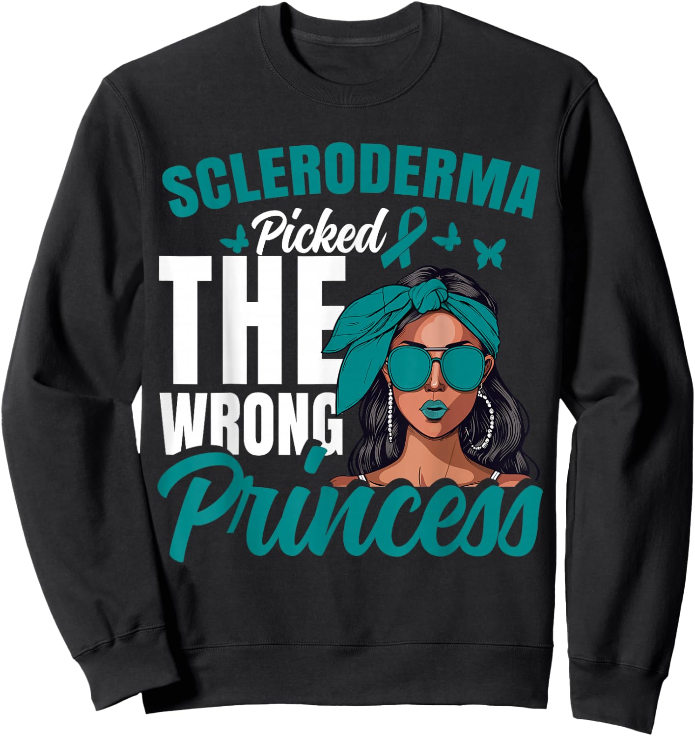 Scleroderma Awareness Princess Survivor Scleroderma Sweatshirt - Sweatshirt | Black
