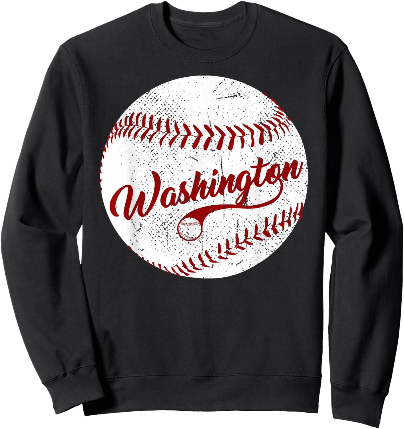 Baseball Washington DC Team, Love Baseball National Pastime Sweatshirt - Sweatshirt | Black