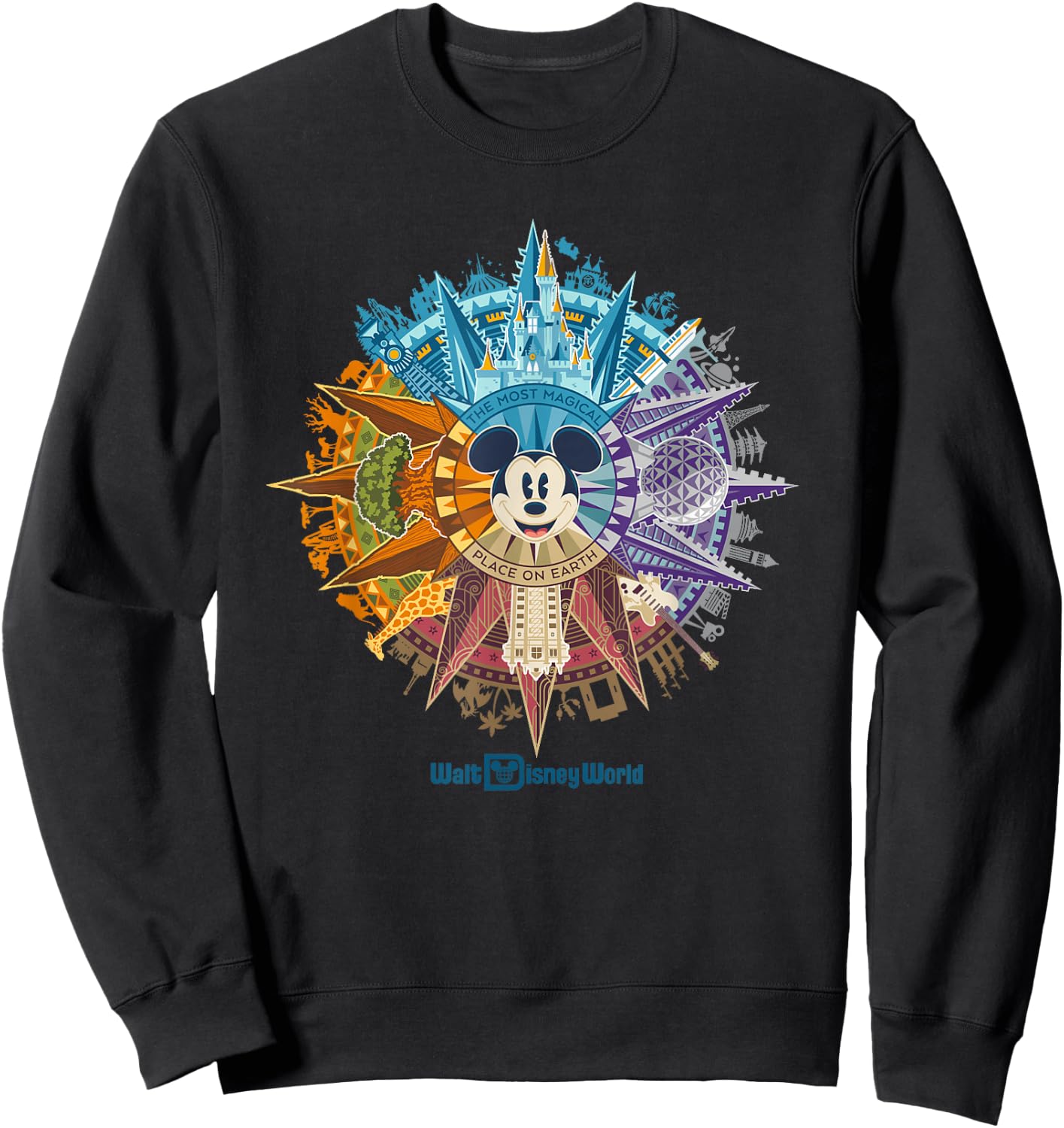 Walt Disney World 50th Anniversary Mickey Mouse Small Sweatshirt - Sweatshirt | Black