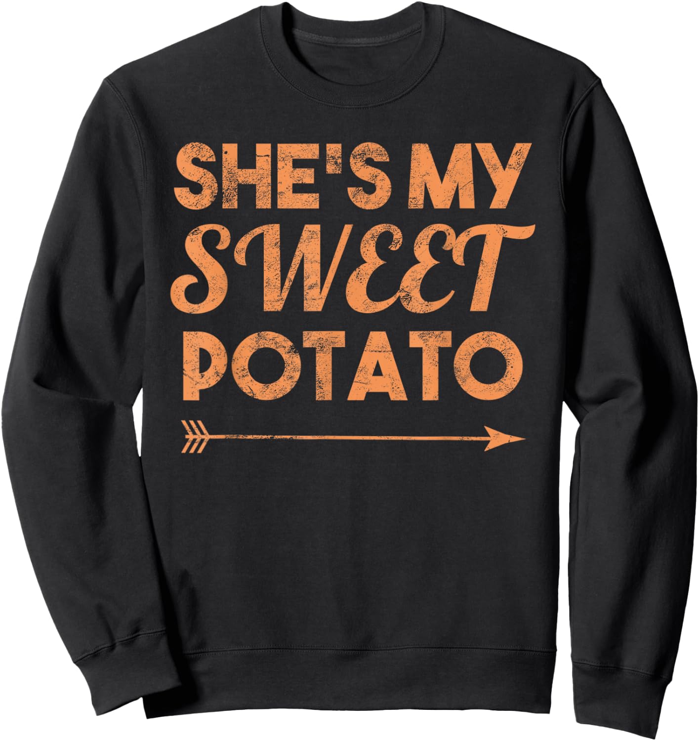 Shes My Sweet Potato I Yam Thanksgiving Matching Couple Sweatshirt - Sweatshirt | Black