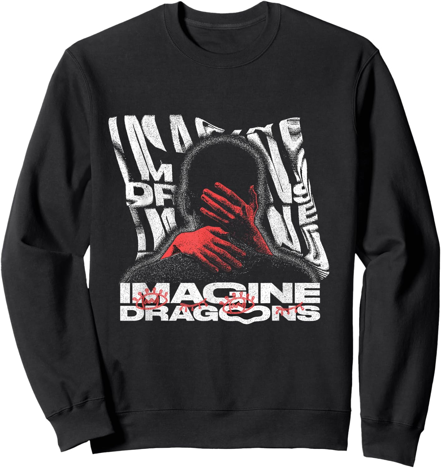 Official Imagine Dragons Exclusive Warp Hands Sweatshirt - Sweatshirt | Black