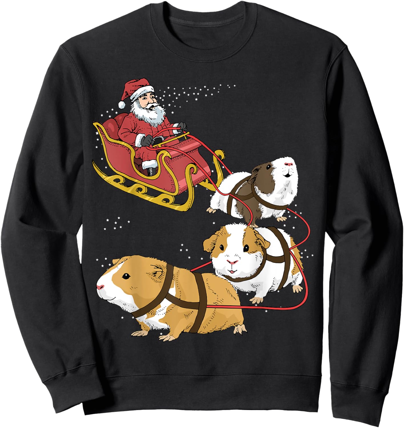 Guinea pigs Christmas Sweatshirt - Sweatshirt | Black