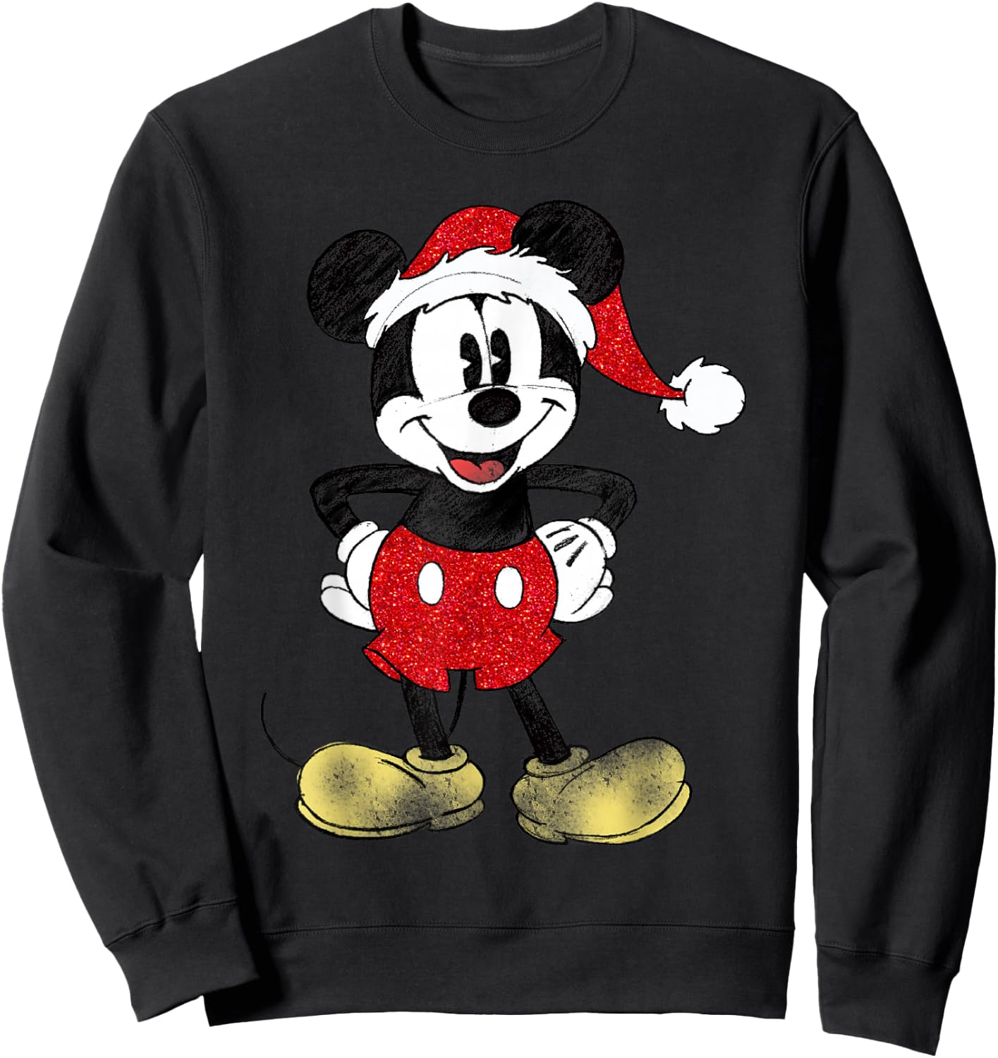 Disney - Christmas Mickey Mouse Sweatshirt - Sweatshirt | Black