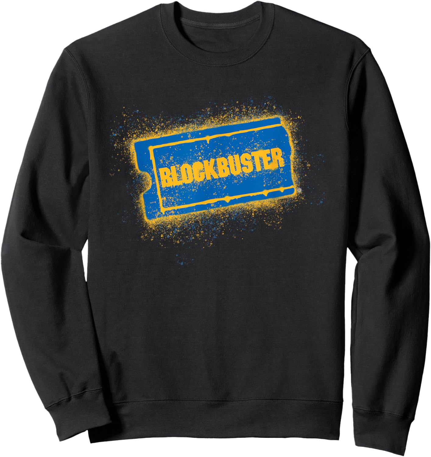 Blockbuster Splattered Logo Sweatshirt - Sweatshirt | Black