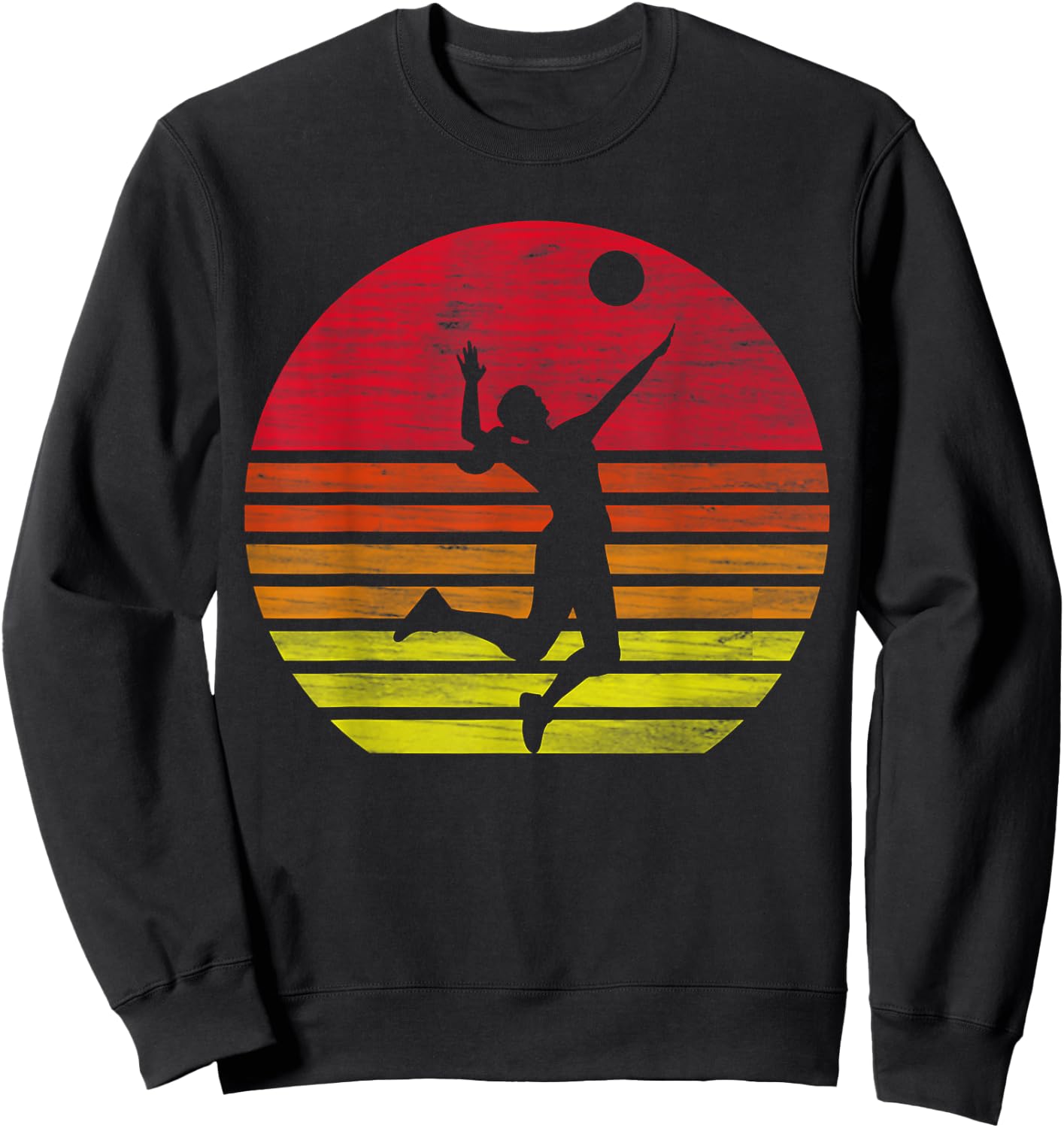 Volleyball retro volleyball player Sweatshirt - Sweatshirt | Black