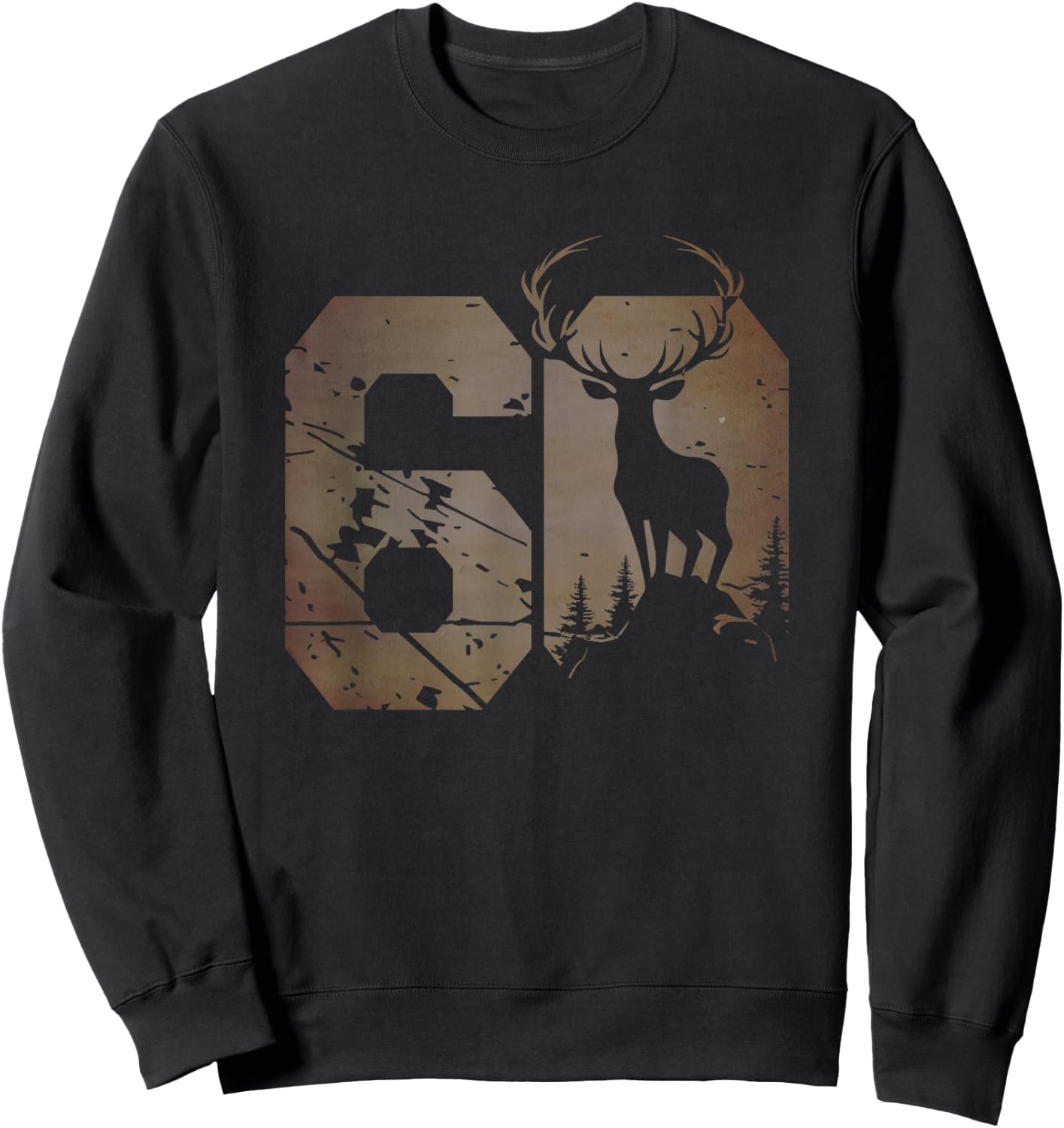 Deer motif for hunter 60th birthday or anniversary Sweatshirt - Sweatshirt | Black