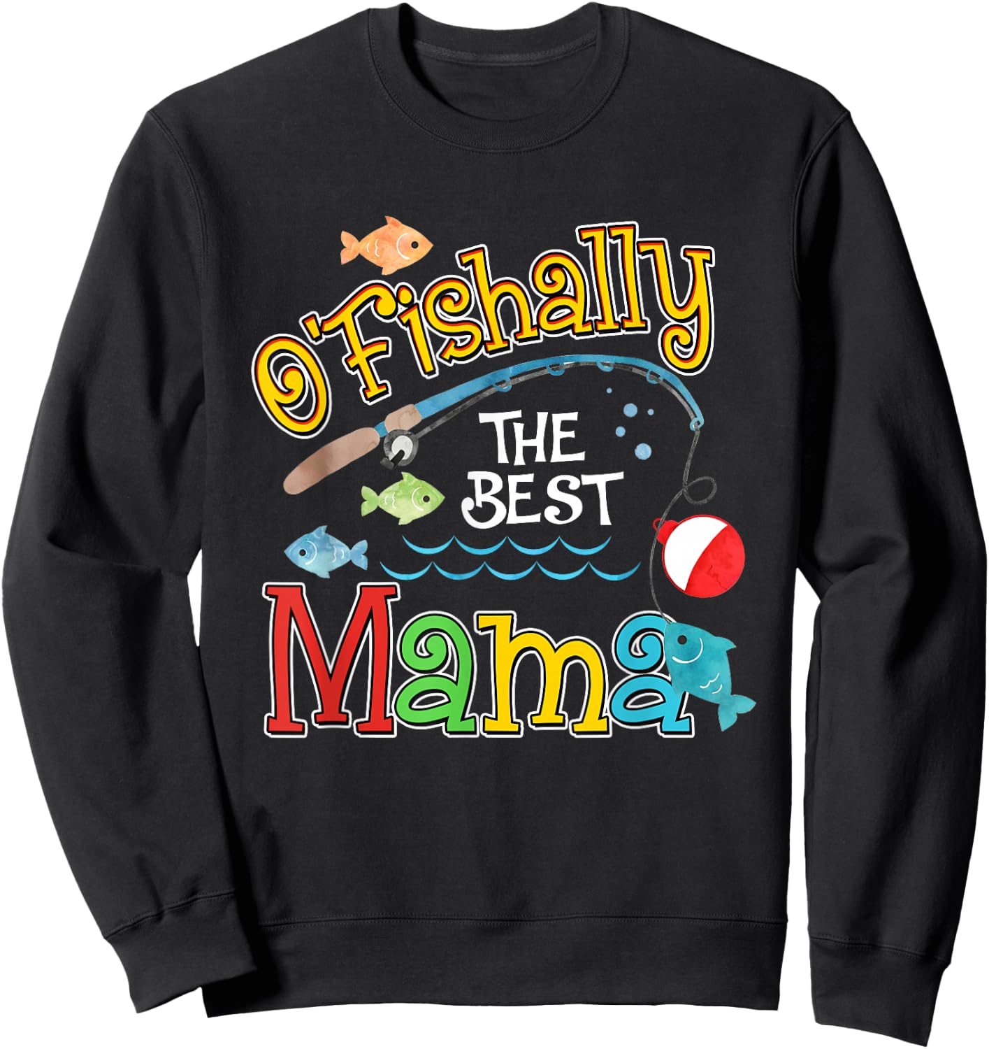 Ofishally The Best Mama Grandma of the Birthday Boy Sweatshirt - Sweatshirt | Black