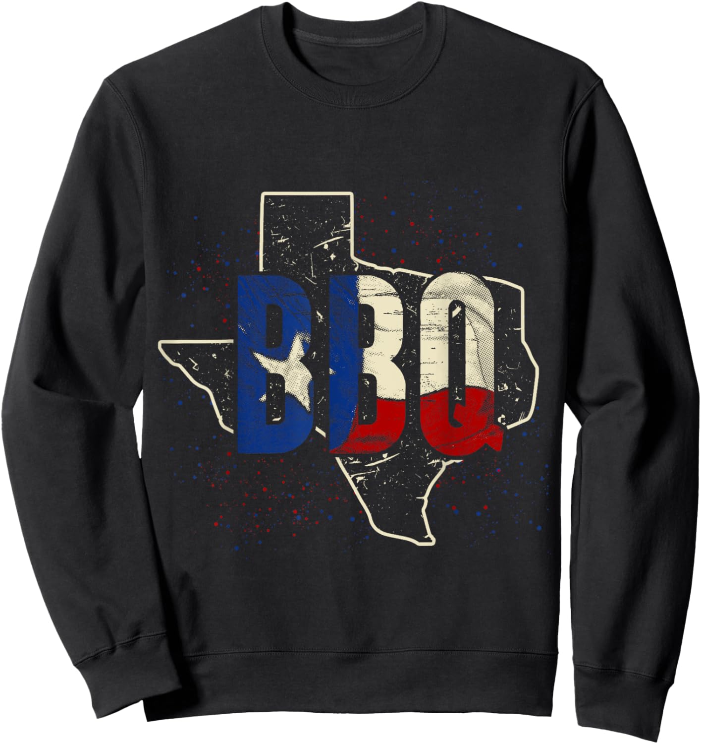 Texan Flag Proud American Gift BBQ Texas Sweatshirt - Sweatshirt | Black