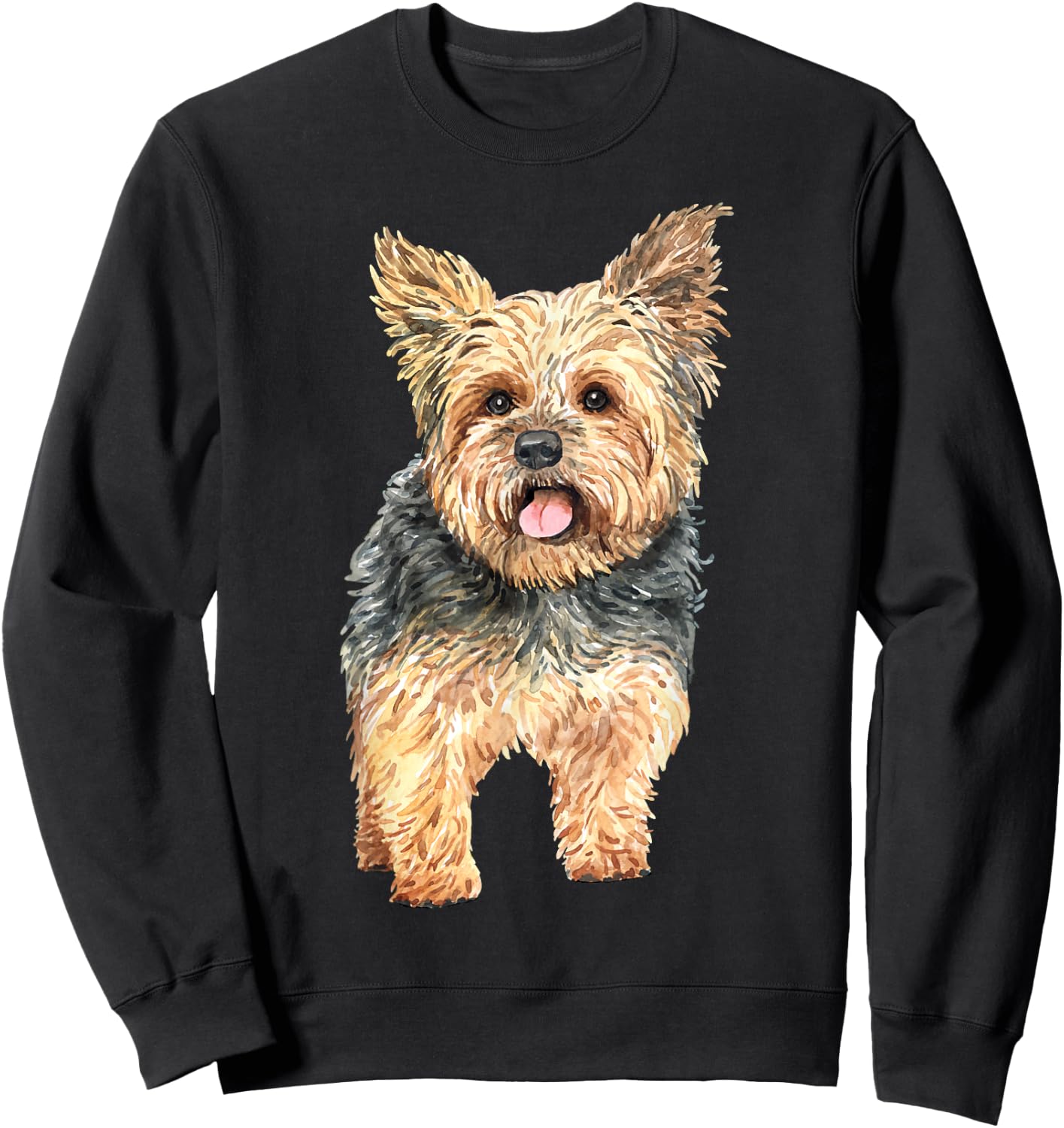 Watercolor | Yorkie Yorkshire Terrier Owners Sweatshirt - Sweatshirt | Black