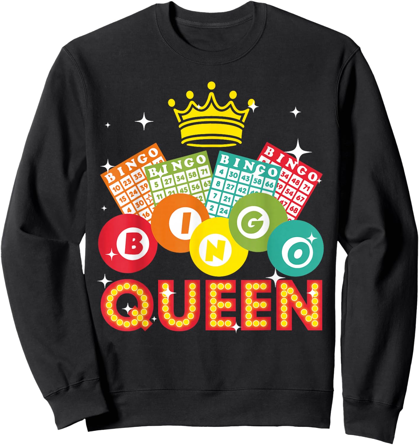 Cute Bingo Designs Mom Bingo Lovers Casino Players Small Sweatshirt - Sweatshirt | Black