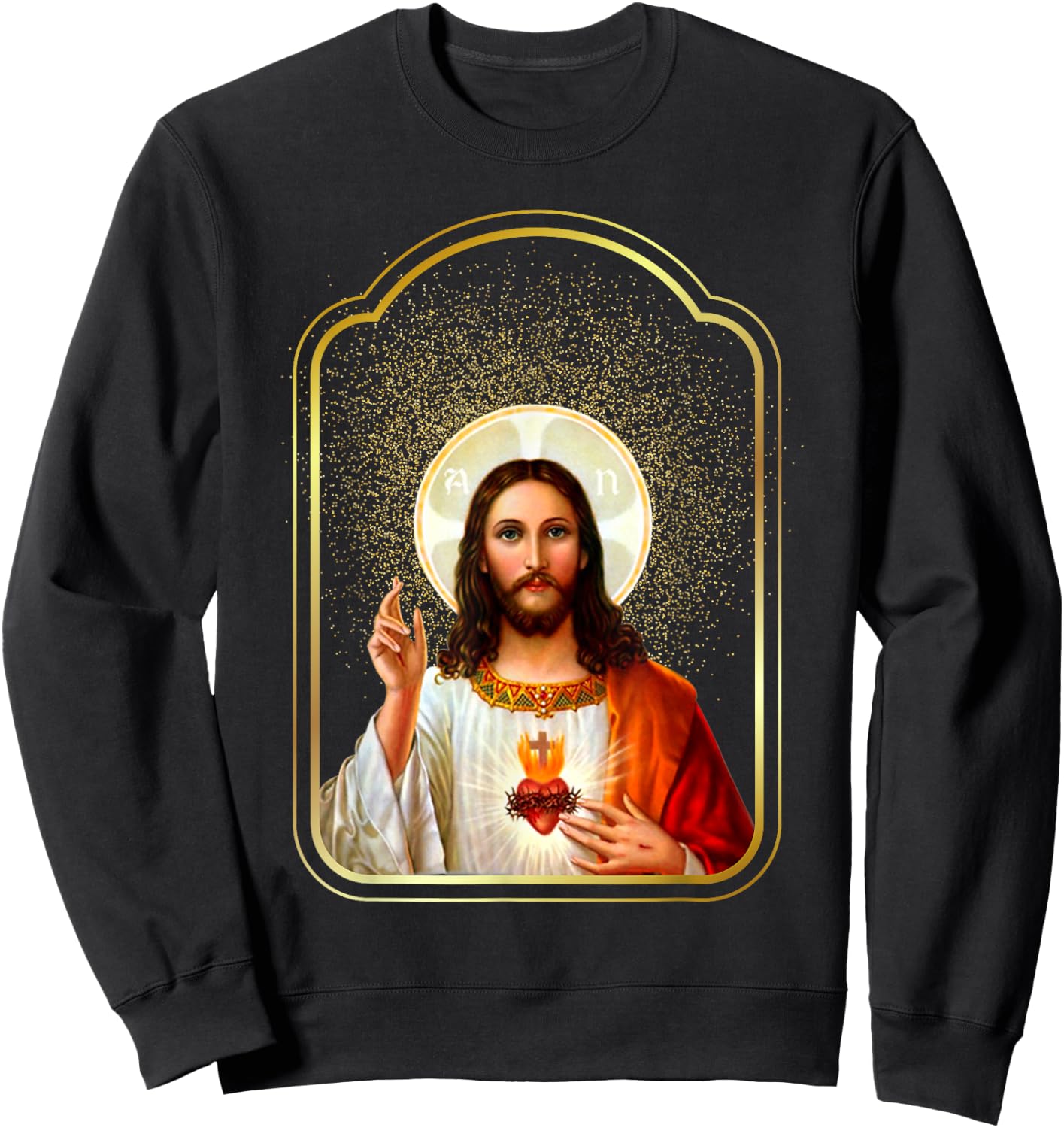 Sacred Heart of Jesus Christ Catholic Immaculate Heart Jesús Sweatshirt - Sweatshirt | Black