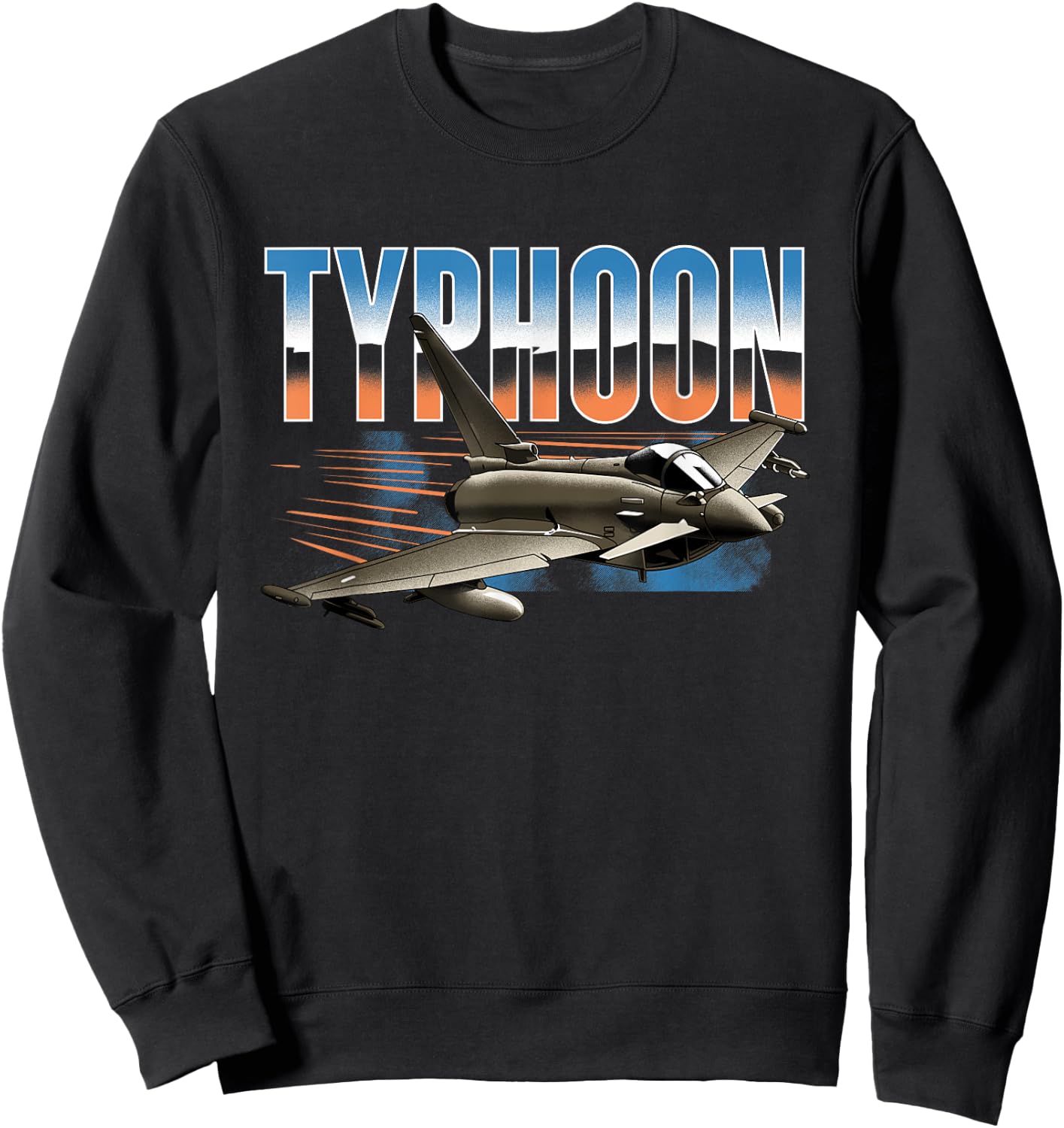 Military Warbird Airplane Typhoon Sweatshirt - Sweatshirt | Black