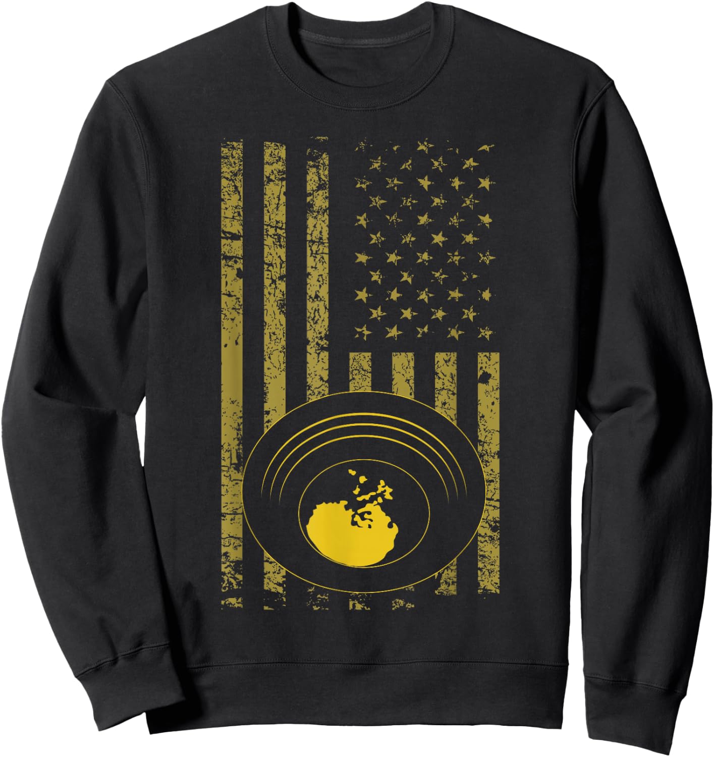 Gold Pan USA Flag Gold Mining Clothes - Gold Panning Sweatshirt - Sweatshirt | Black