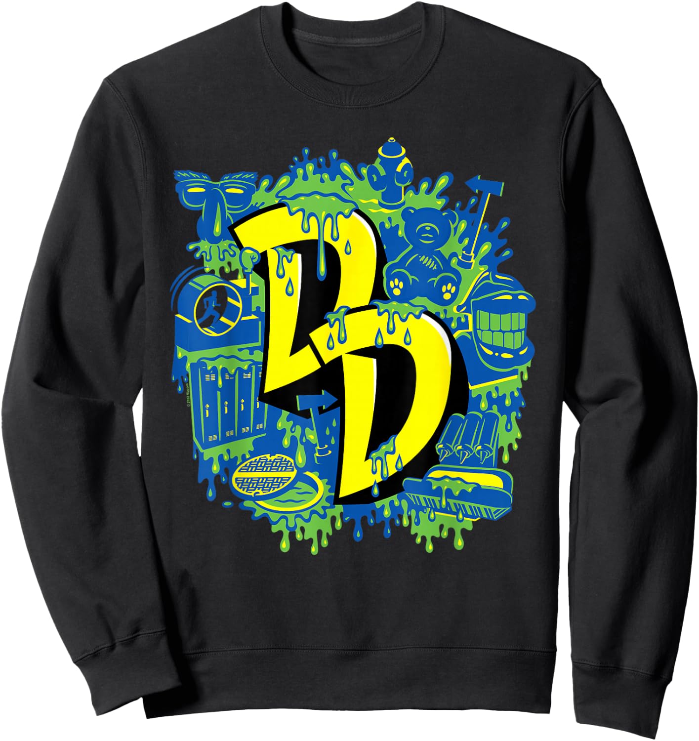 Double Dare DD Graffiti Sweatshirt - Sweatshirt | Black