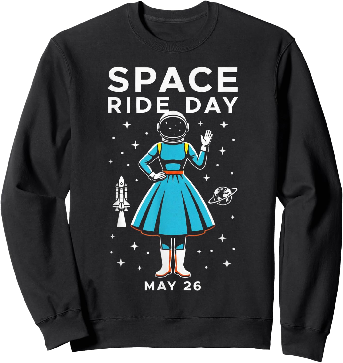 Space Ride Day Sally Astronaut Sweatshirt - Sweatshirt | Black