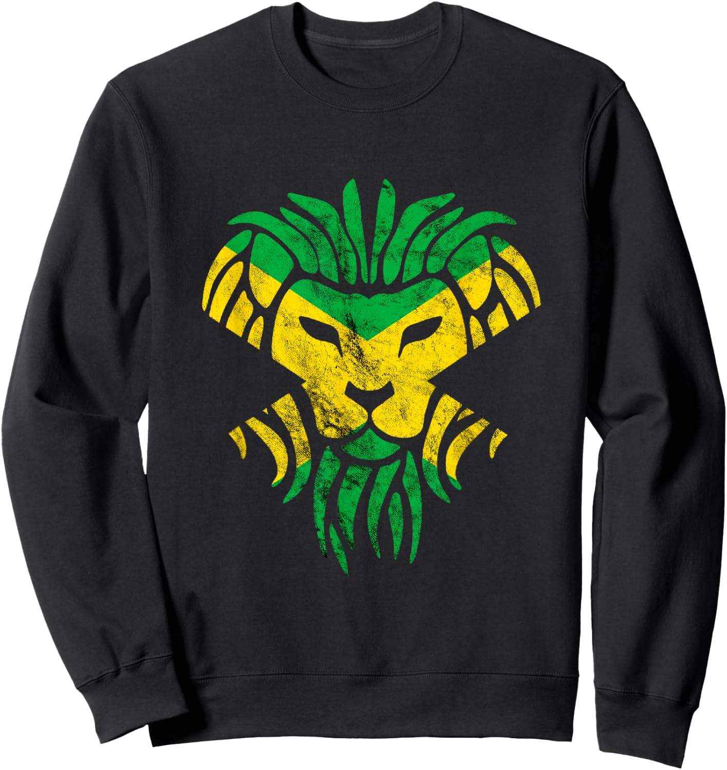 Jamaica Jamaican Roots Flag Tropical Lion Head Proud Sweatshirt - Sweatshirt | Black