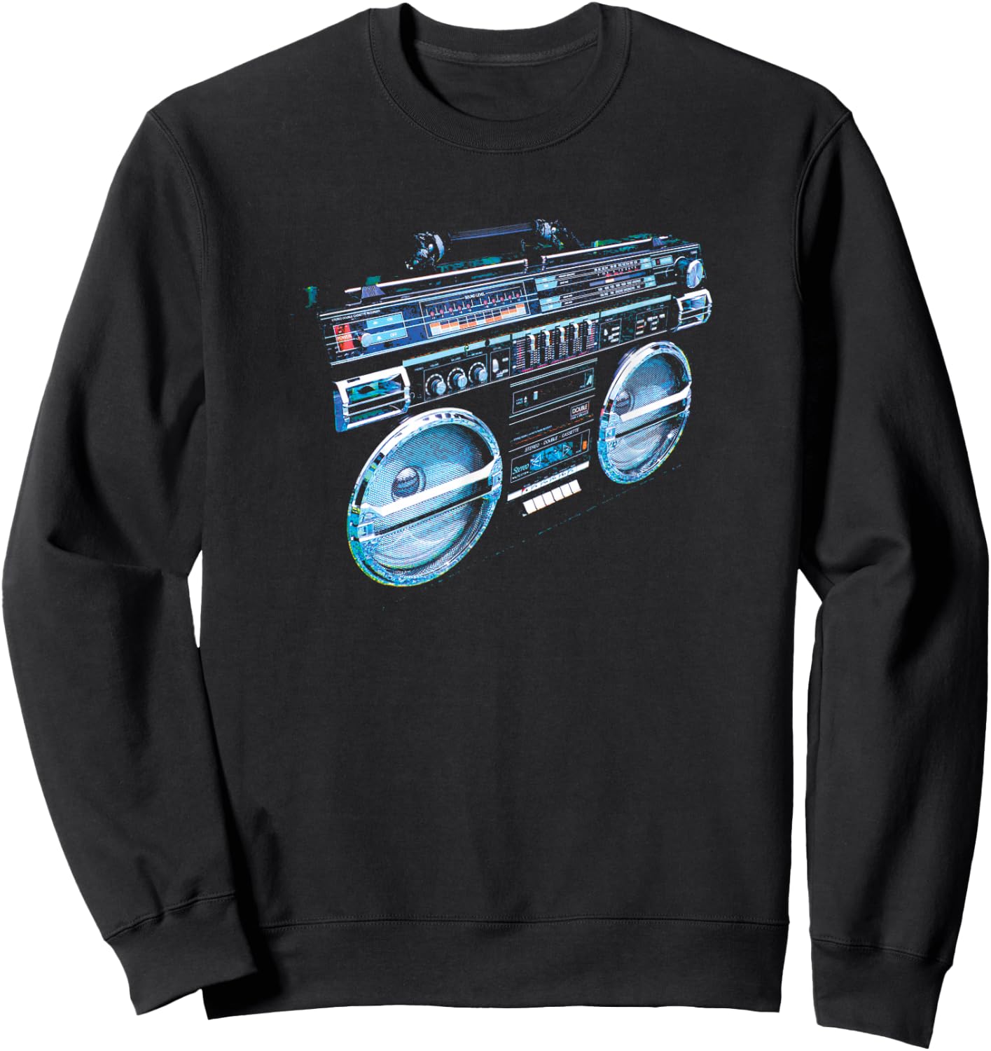 Retro Ghetto Blaster - Boom Box 80's 90's Hip Hip Rap Sweatshirt - Sweatshirt | Black