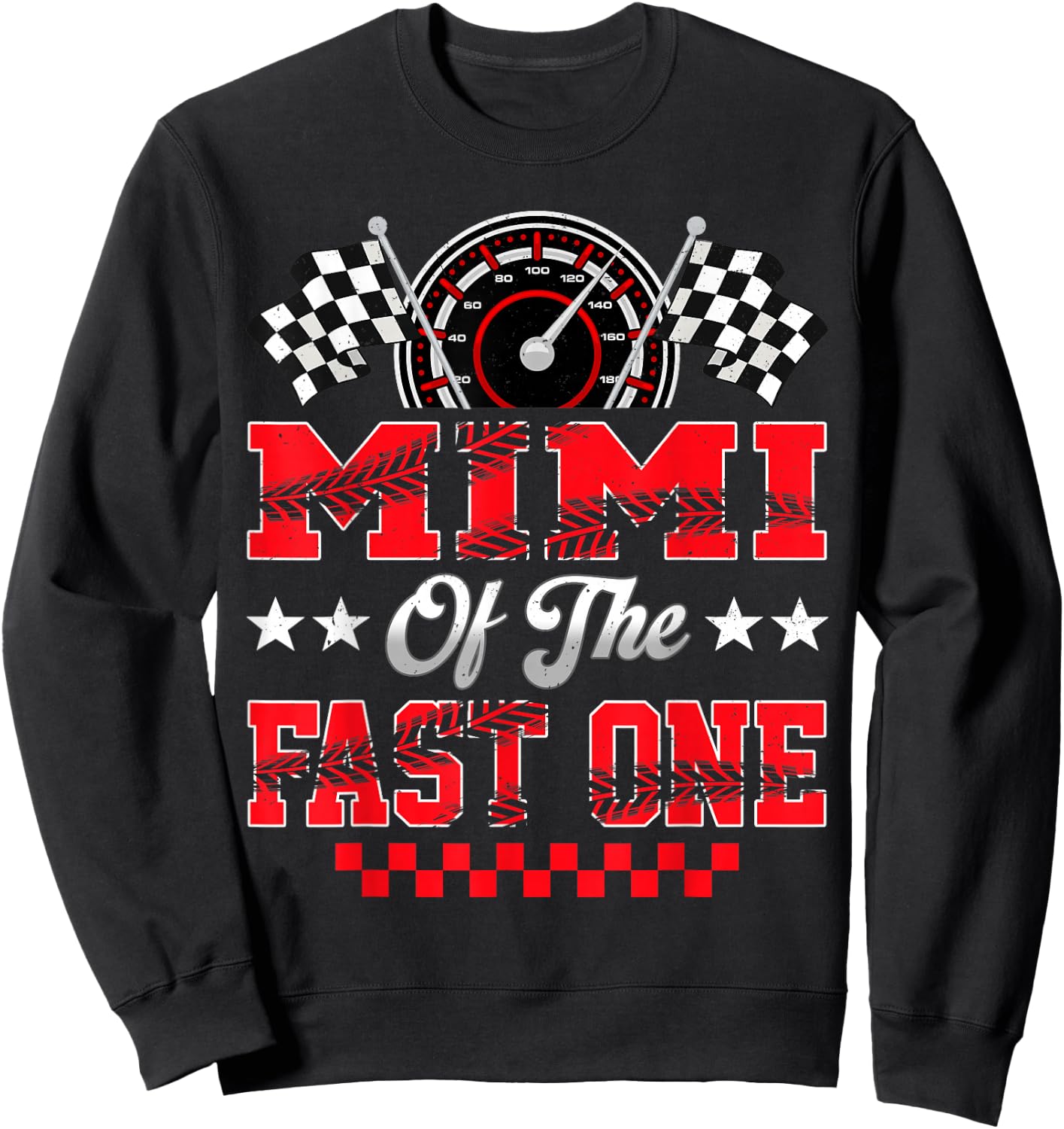 Race Car Birthday Party Mimi of The Fast One Sweatshirt - Sweatshirt | Black