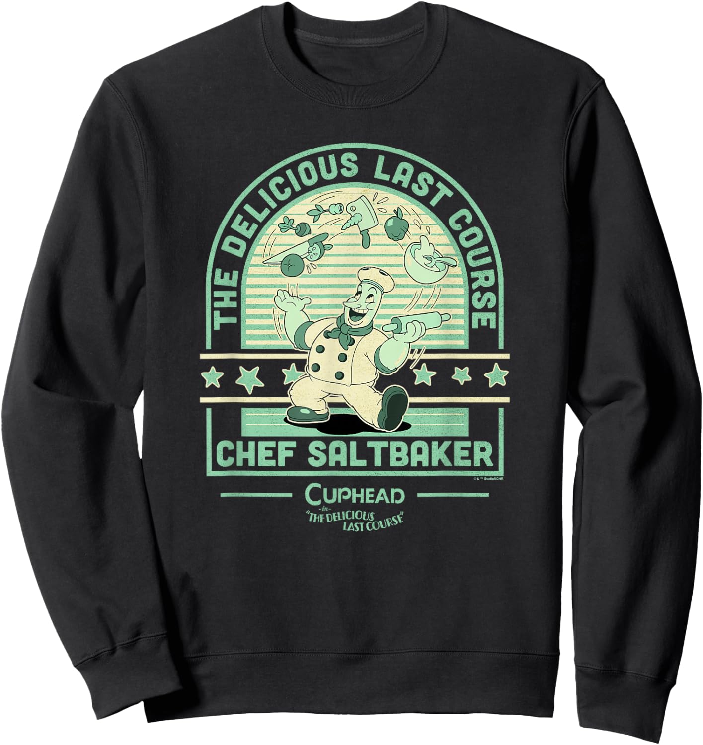 The Delicious Last Course Chef Saltbaker Juggling Sweatshirt - Sweatshirt | Black