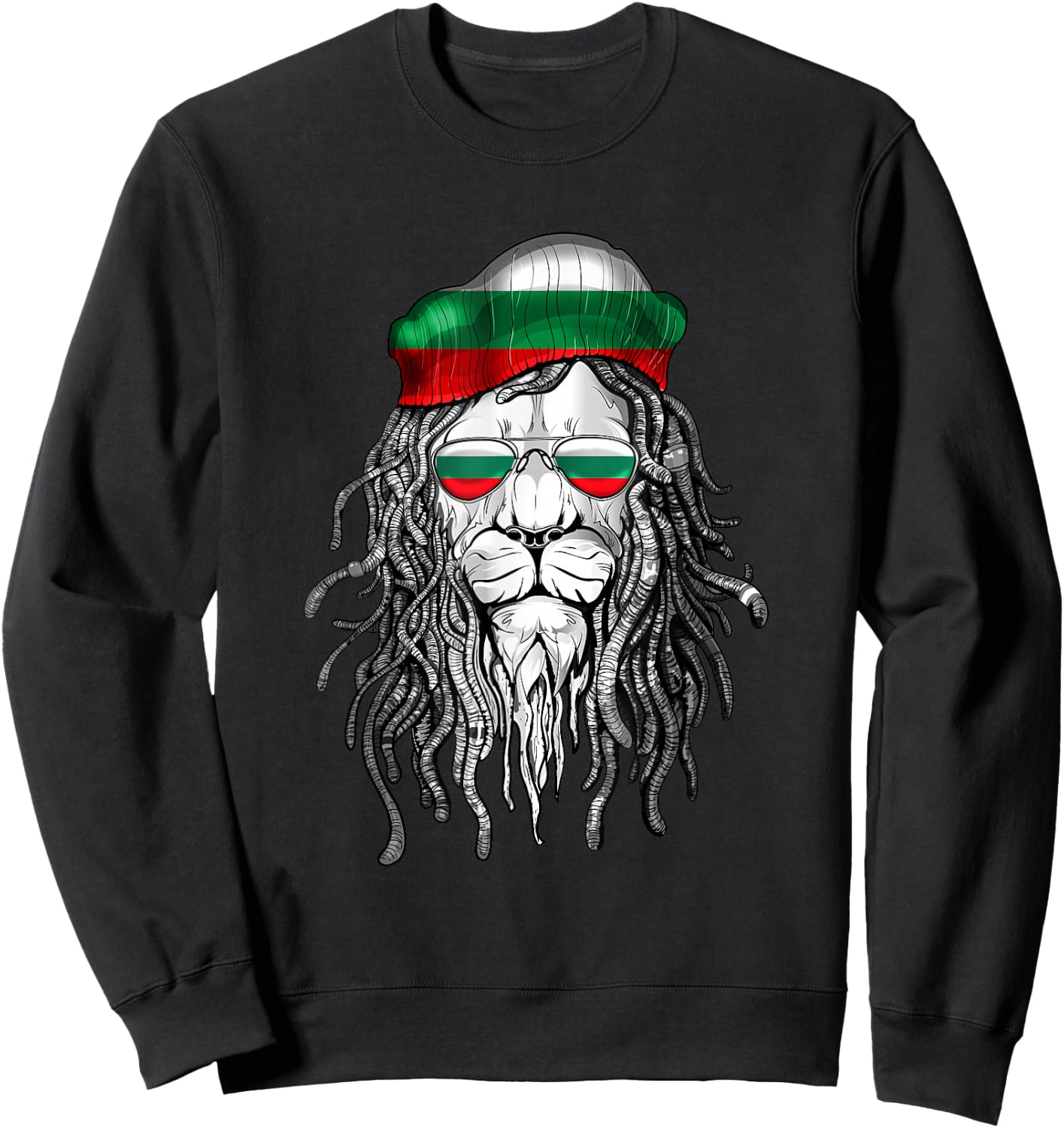 Bulgarian Flag Biker Bulgaria Sweatshirt - Sweatshirt | Black