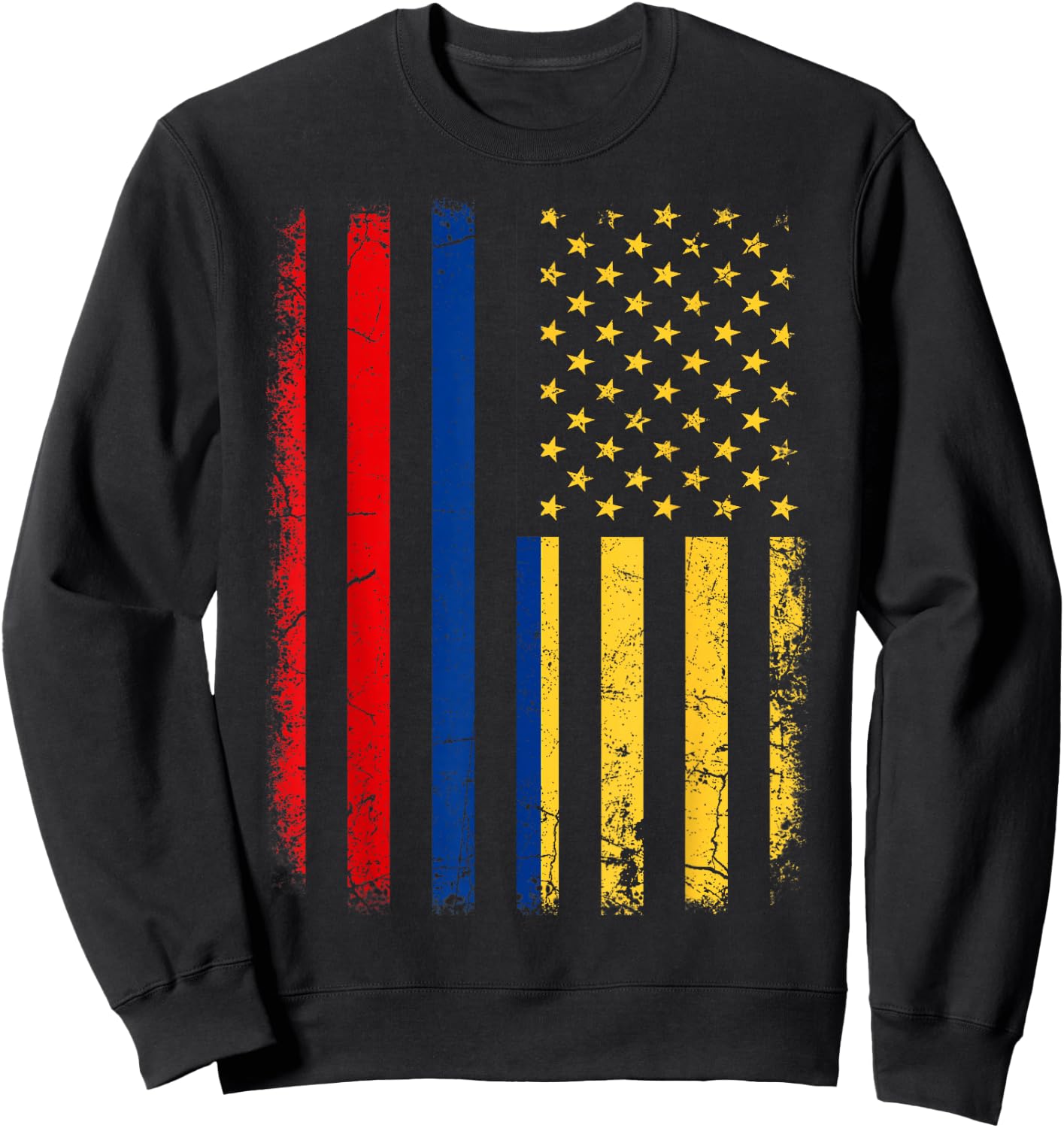 Colombian American Flag Colombian Roots Colombia America Small Sweatshirt - Sweatshirt | Black