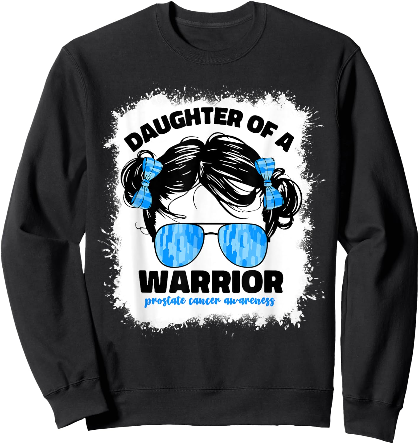 Daughter Of A Warrior Prostate Cancer Awareness Month Girls Sweatshirt - Sweatshirt | Black