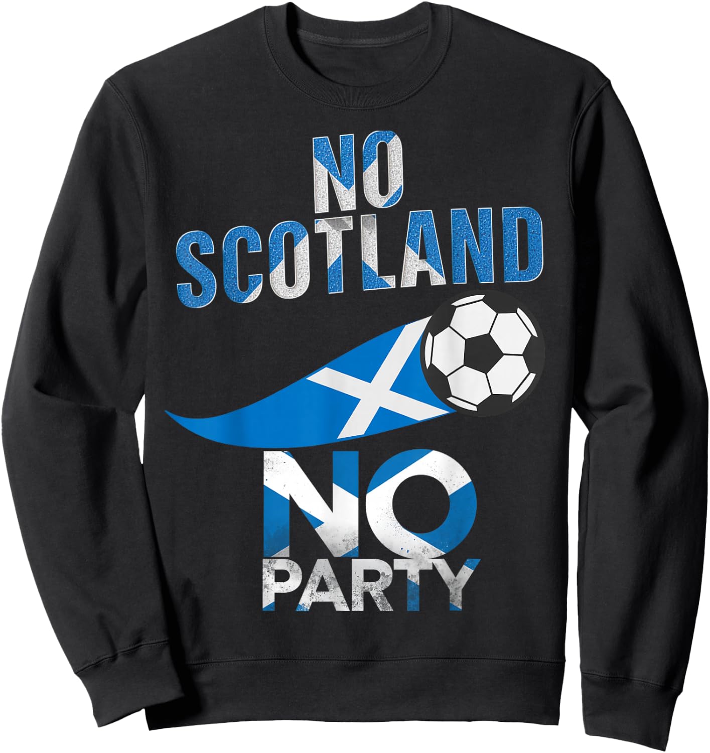 Scotland Flag Soccer Football - Scottish Futbol Fan Sweatshirt - Sweatshirt | Black