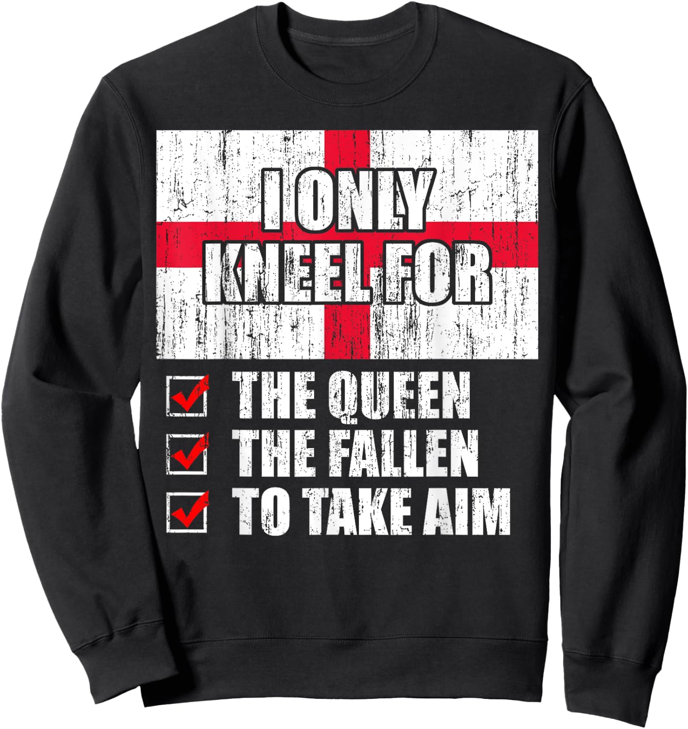 I Only Kneel For The Queen The Fallen To Take Aim Sweatshirt - Sweatshirt | Black