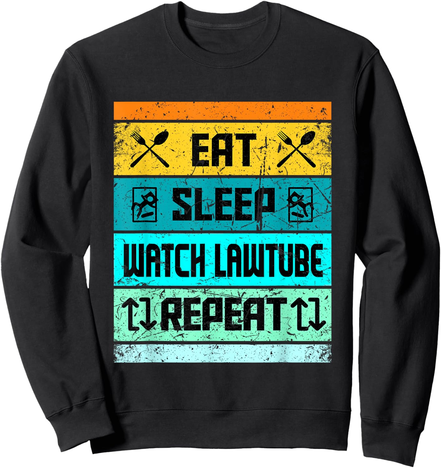 Retro Vintage Law Tube Crime Law School And Lawyer Sweatshirt - Sweatshirt | Black