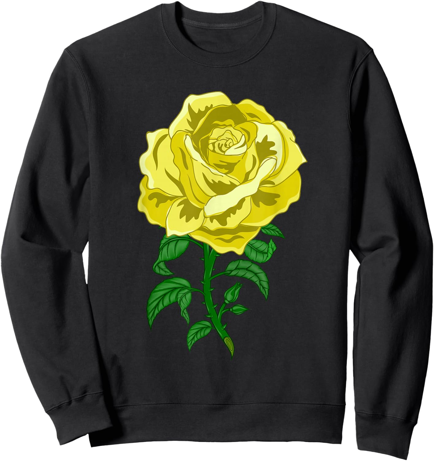 Rose Flower Hobby Gardener Gardener - Garden Yellow Rose Sweatshirt - Sweatshirt | Black