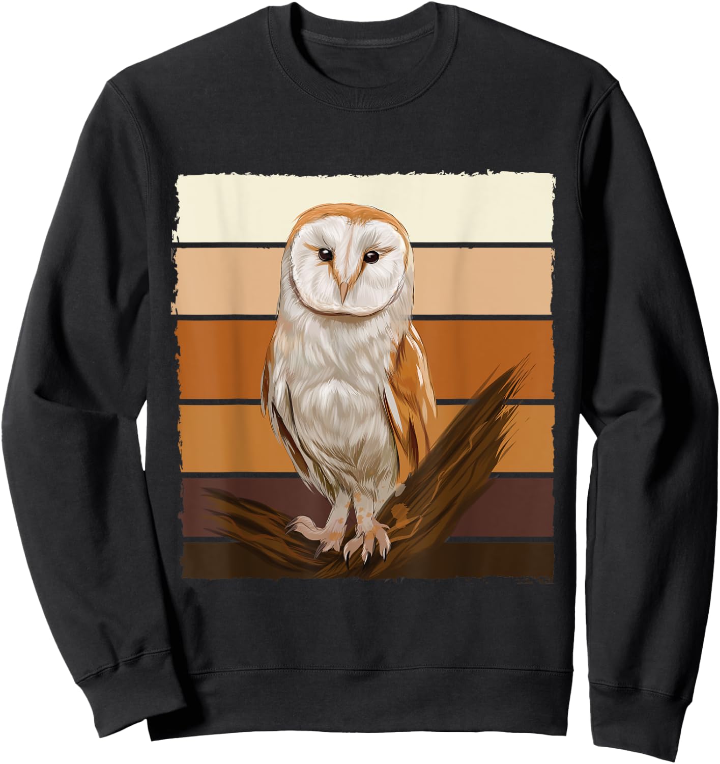 Vintage Barn Owl Sweatshirt - Sweatshirt | Black
