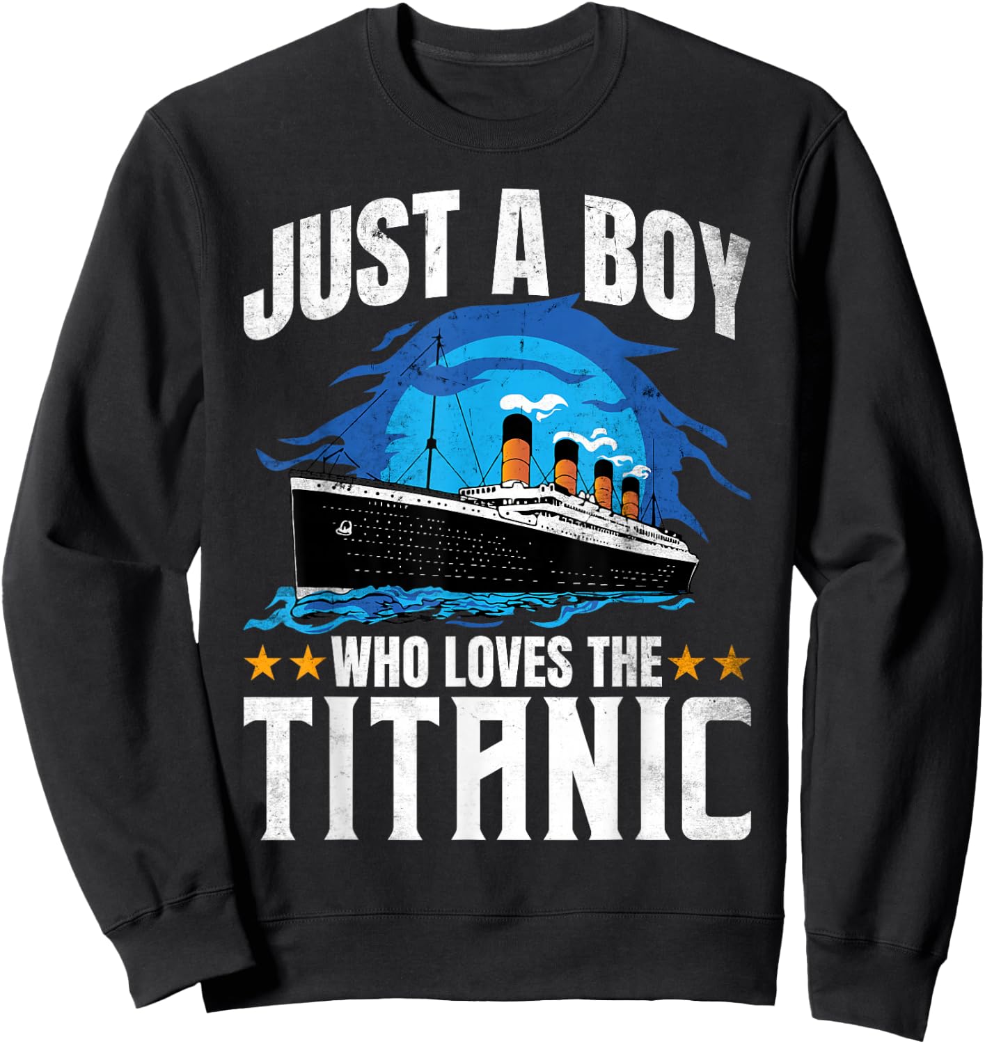 Boys who just Love The RMS Titanic Sweatshirt - Sweatshirt | Black