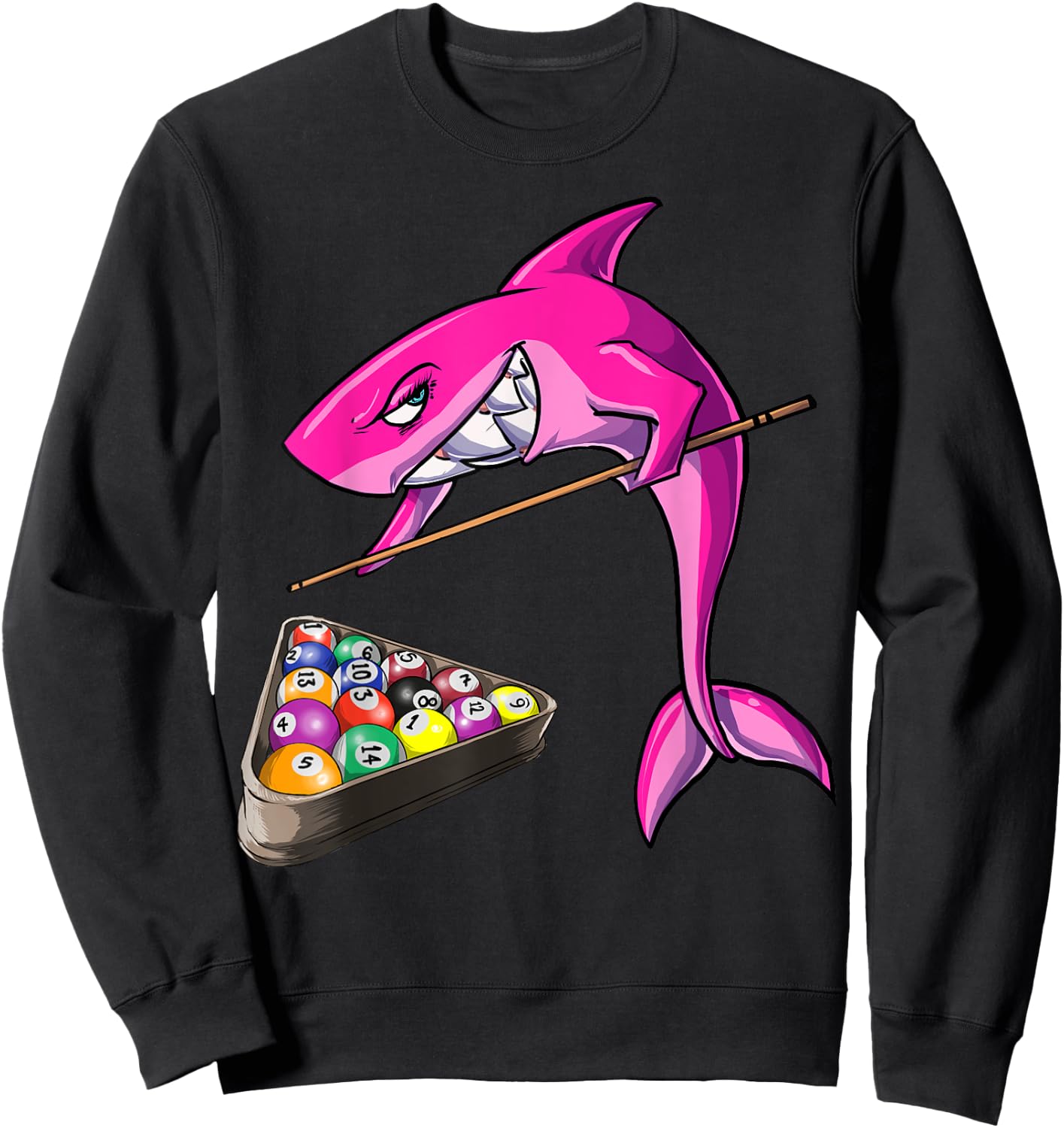 Funny Billiards pool shark female Sweatshirt - Sweatshirt | Black