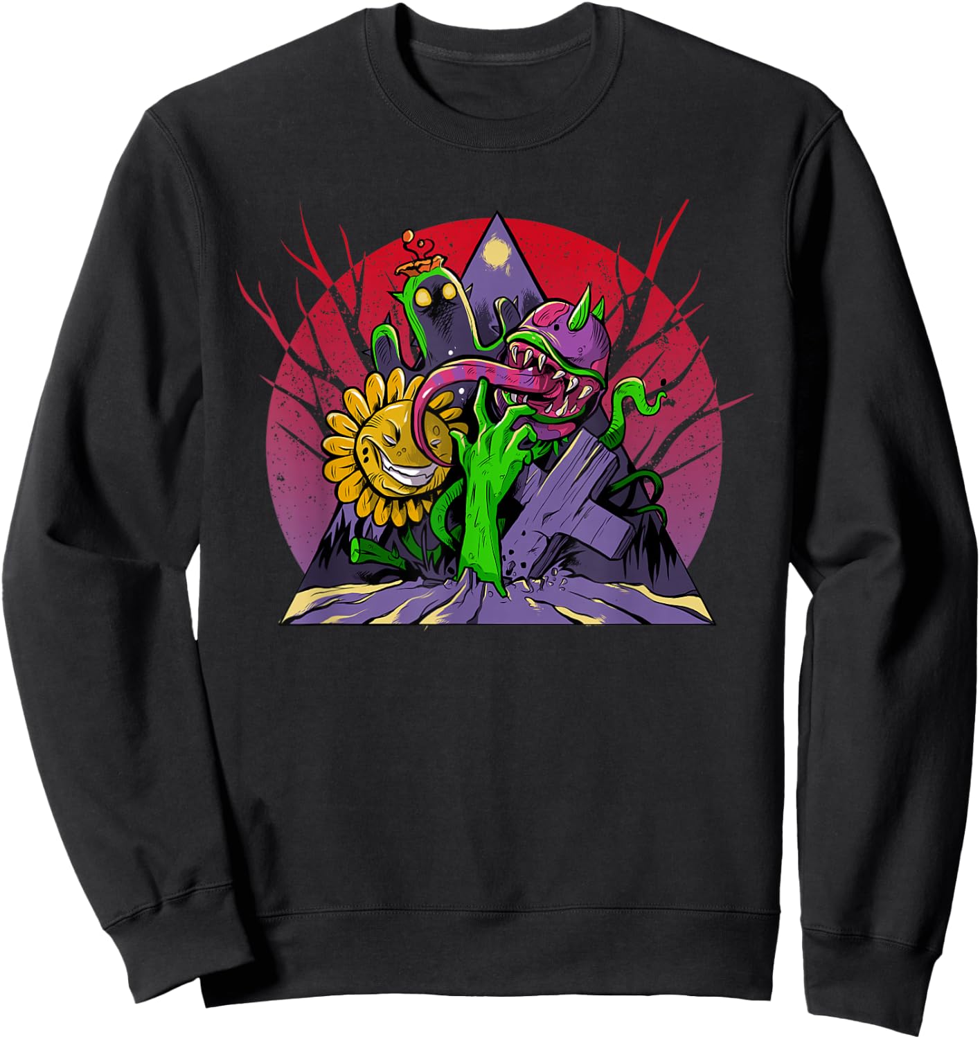 Zombies and Plants Sweatshirt - Sweatshirt | Black