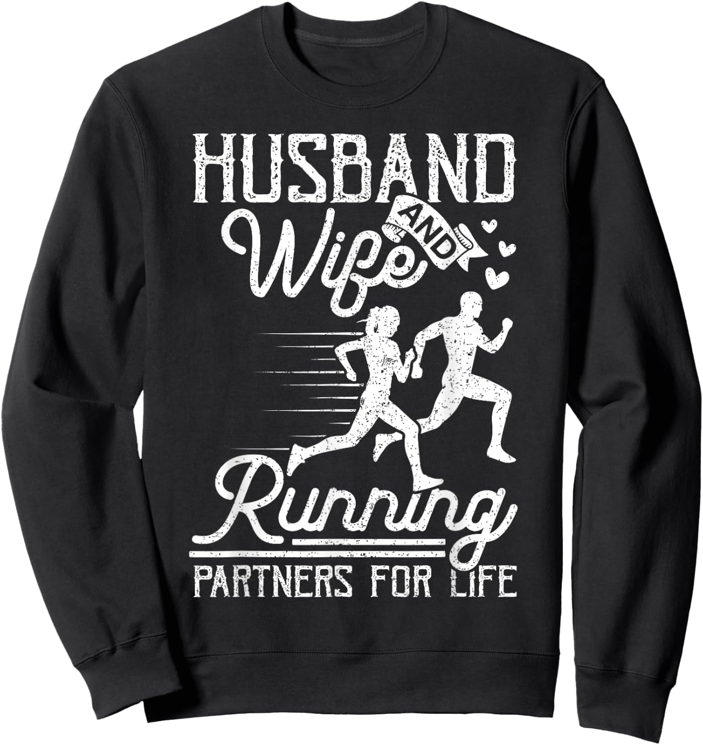 Fitness Running Shirt - Matching Couples Workout Outfits Sweatshirt - Sweatshirt | Black
