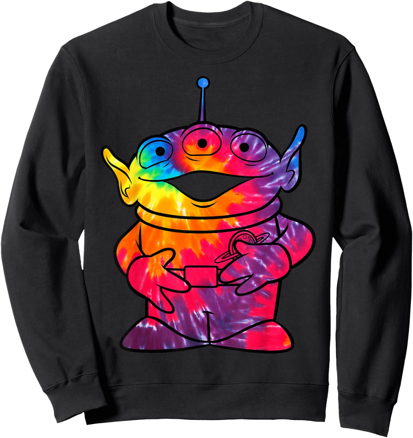 Disney Pixar Toy Story Tie-Dye Alien Portrait Sweatshirt - Sweatshirt | Black