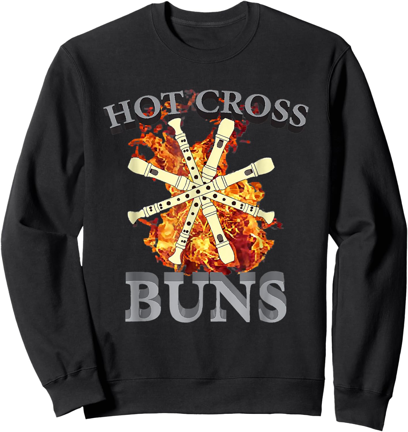 Hot Cross Buns pattern for dad Sweatshirt - Sweatshirt | Black