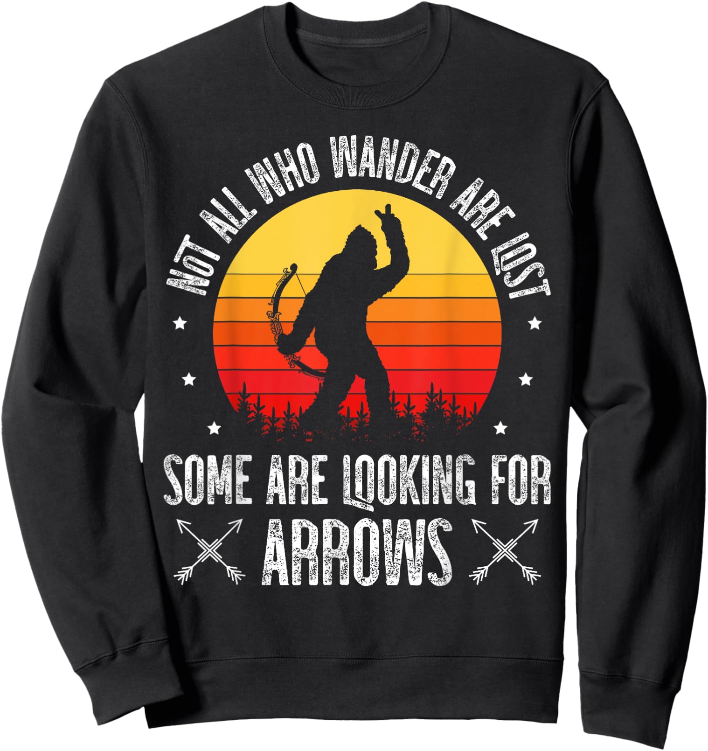 Not all Who Wander are Lost Some are Looking For Arrows Sweatshirt - Sweatshirt | Black