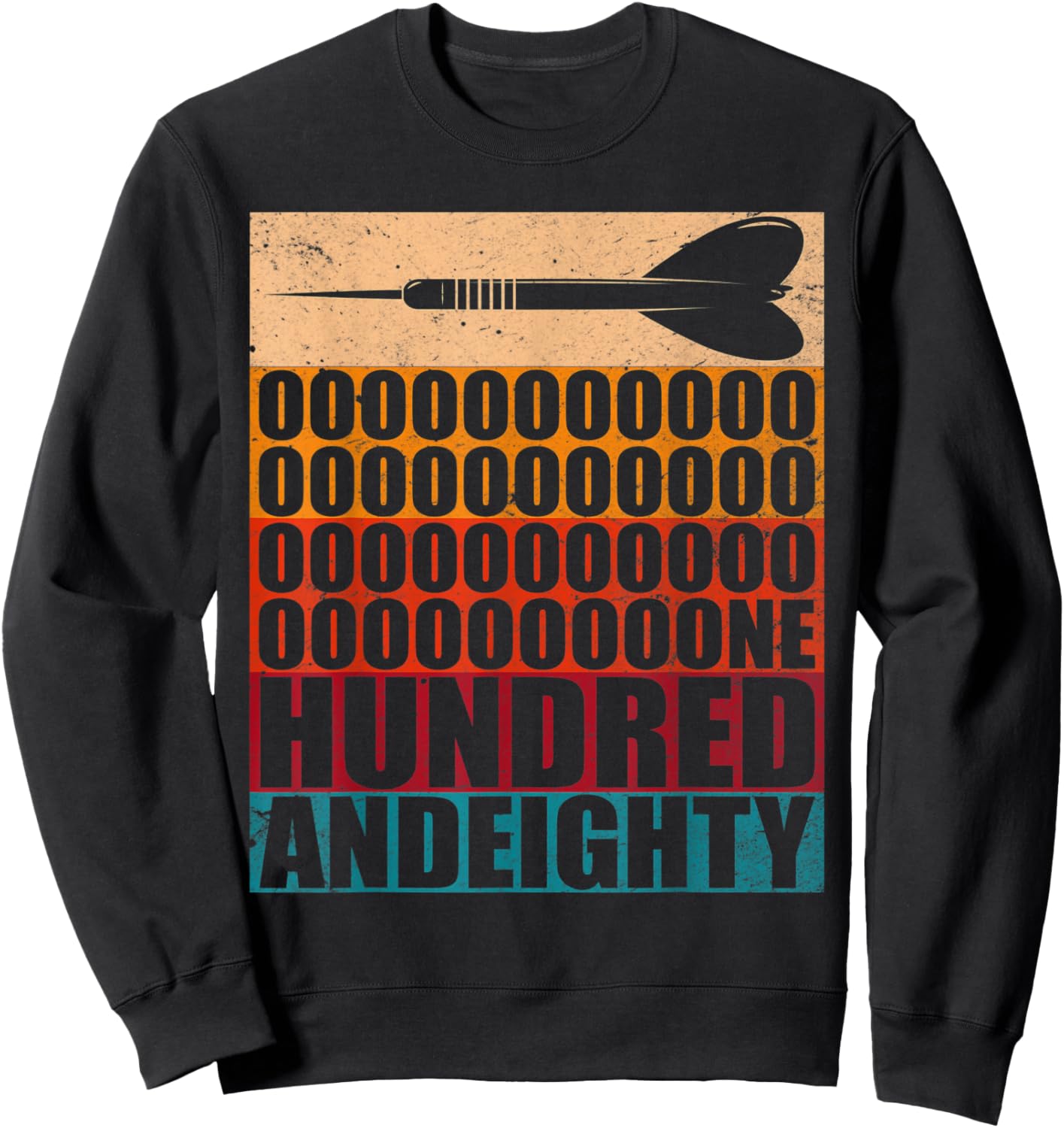 Vintage Darts Retro Arrow 180 One hundred and eighty Sweatshirt - Sweatshirt | Black