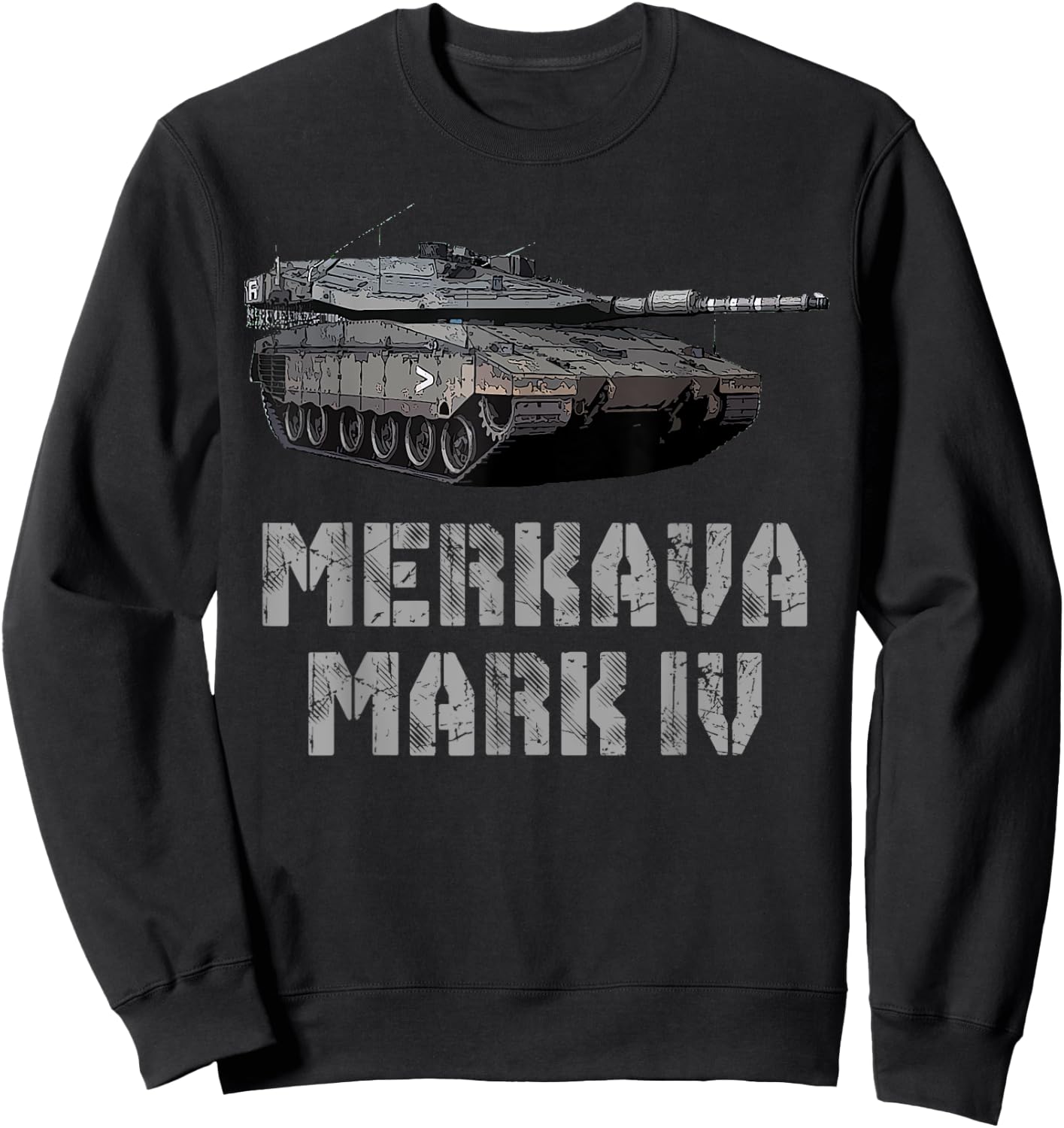 Merkava Mark IV Tank Commander War History T Shirt Sweatshirt - Sweatshirt | Black