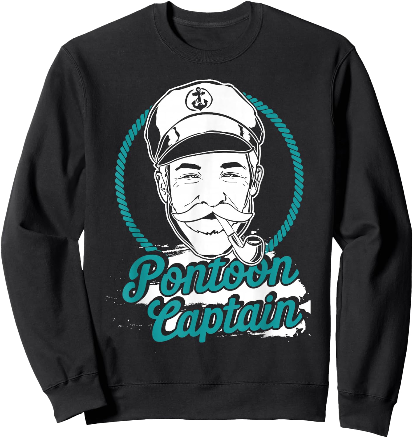 Pontoon Boat Captain - Motorboating Sweatshirt - Sweatshirt | Black