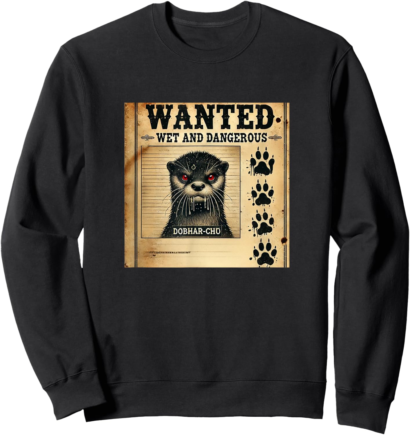 Dobhar Chu The Irish Cryptid - Funny Graphic Design Sweatshirt - Sweatshirt | Black