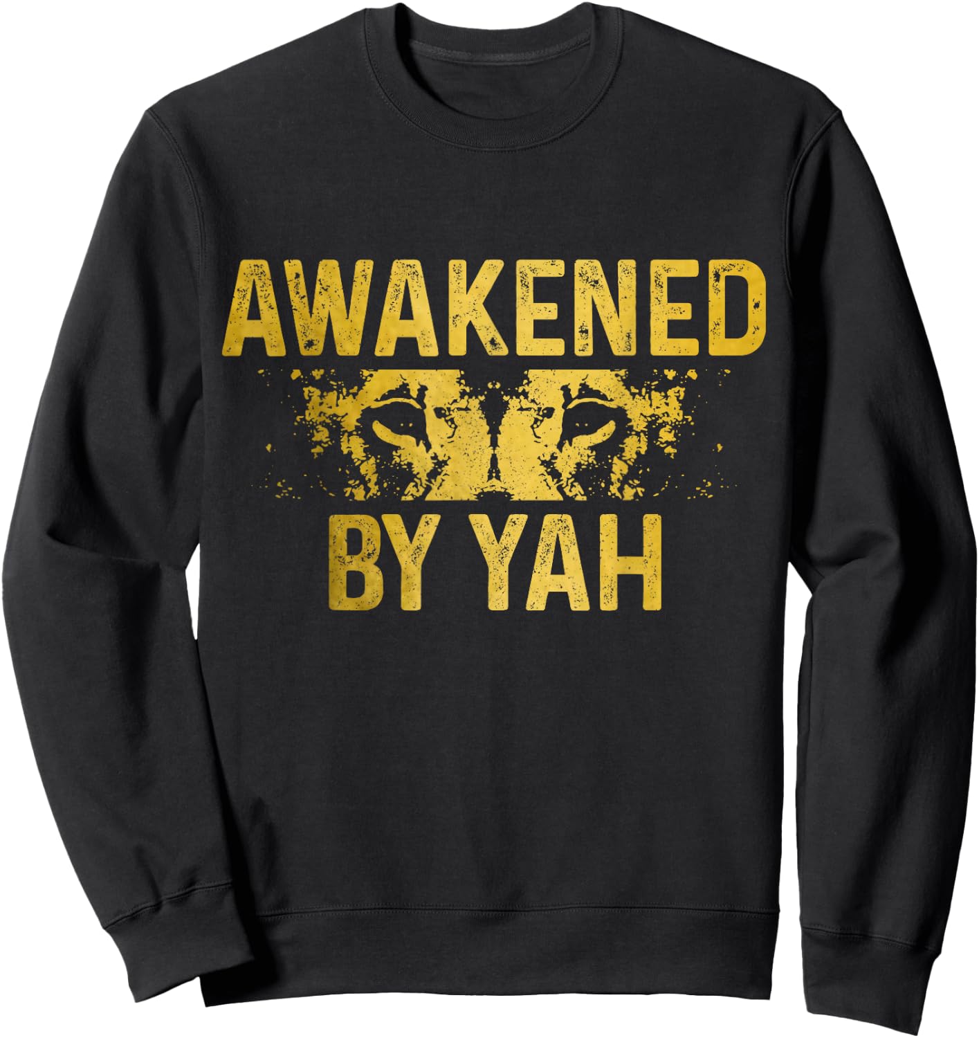 Israelite Hebrew Awakened By Yah Israel Lion Of Judah Sweatshirt - Sweatshirt | Black