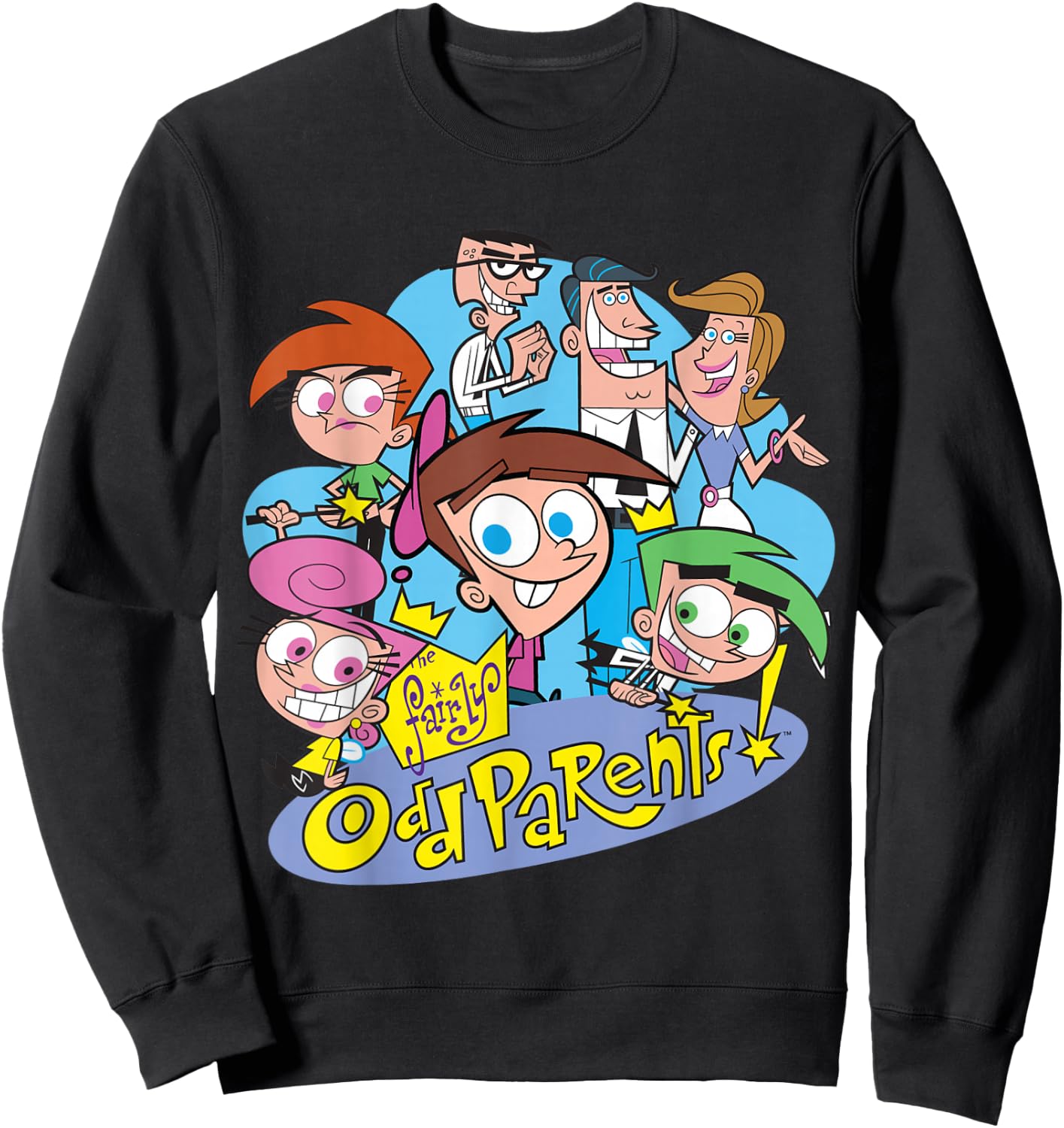 Nickelodeon The Fairly OddParents Cast Small Sweatshirt - Sweatshirt | Black