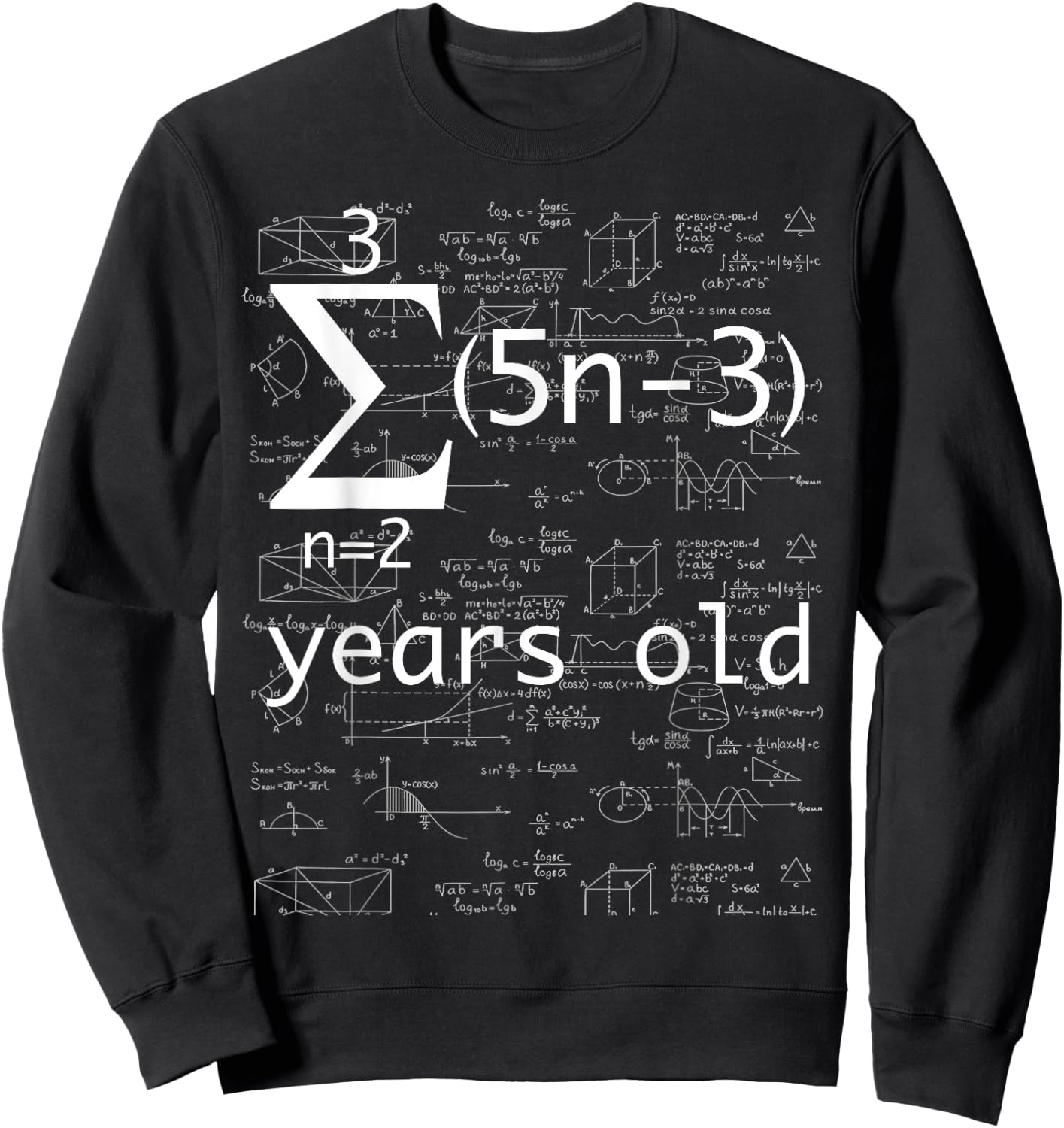 Funny Math Geek 19th Birthday, 19 Years Old Shirt Boys Girls Sweatshirt - Sweatshirt | Black