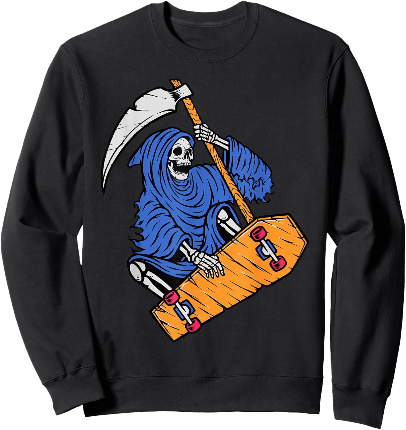 Halloween Skateboard Shirt Skateboarding Men Skateboarding Sweatshirt - Sweatshirt | Black