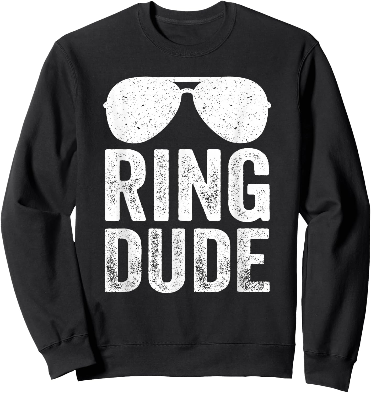 Cute Boy's Ring Dude Bearer Funny Wedding Sweatshirt - Sweatshirt | Black