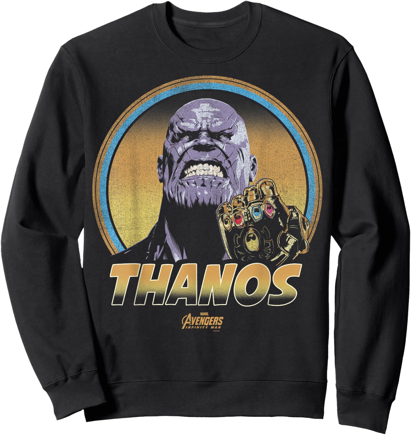 Marvel Infinity War Thanos Vintage Portrait Graphic Sweatshirt - Sweatshirt | Black
